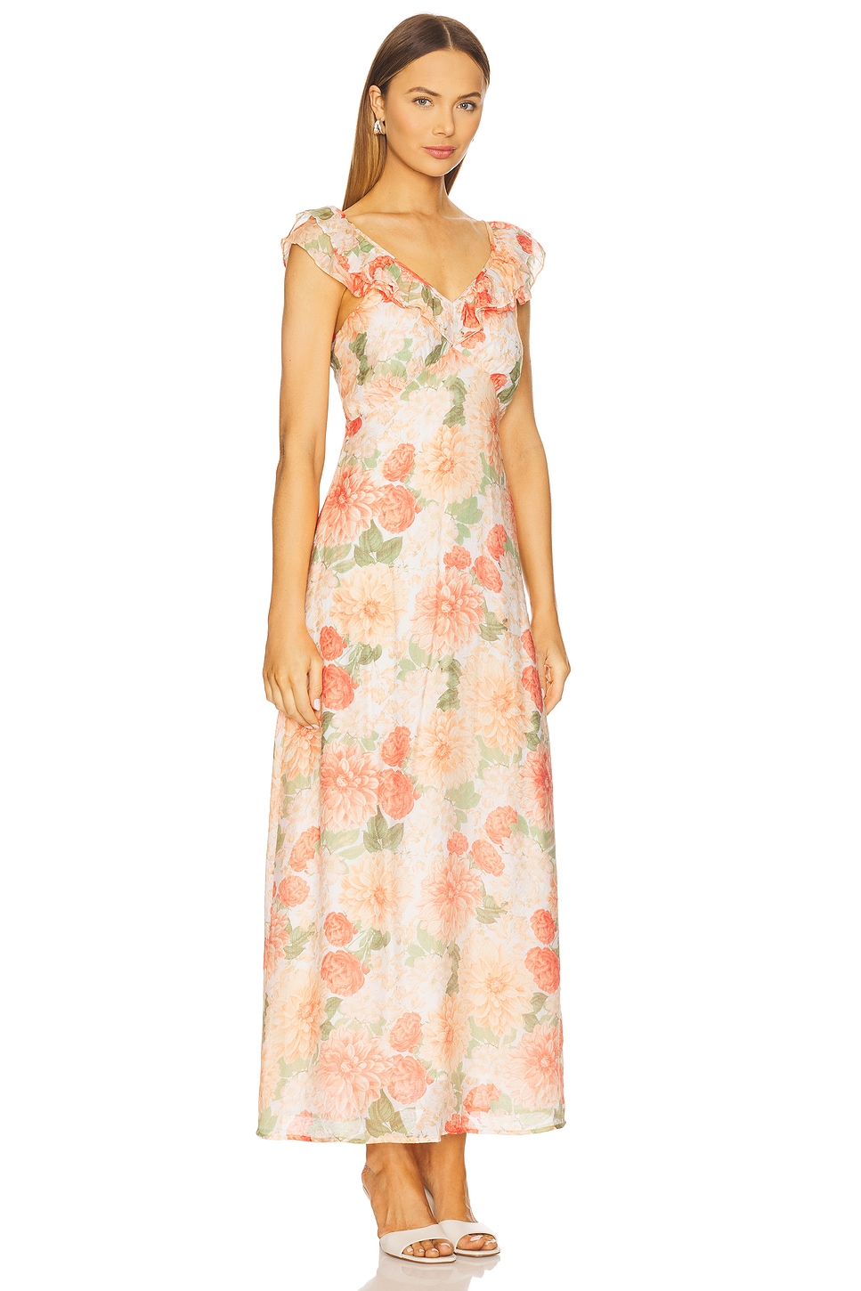 Aida Frill Maxi Dress - luluinthesky