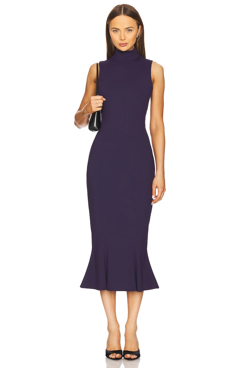 Mock Trumpet Sleeveless Midi Dress - luluinthesky