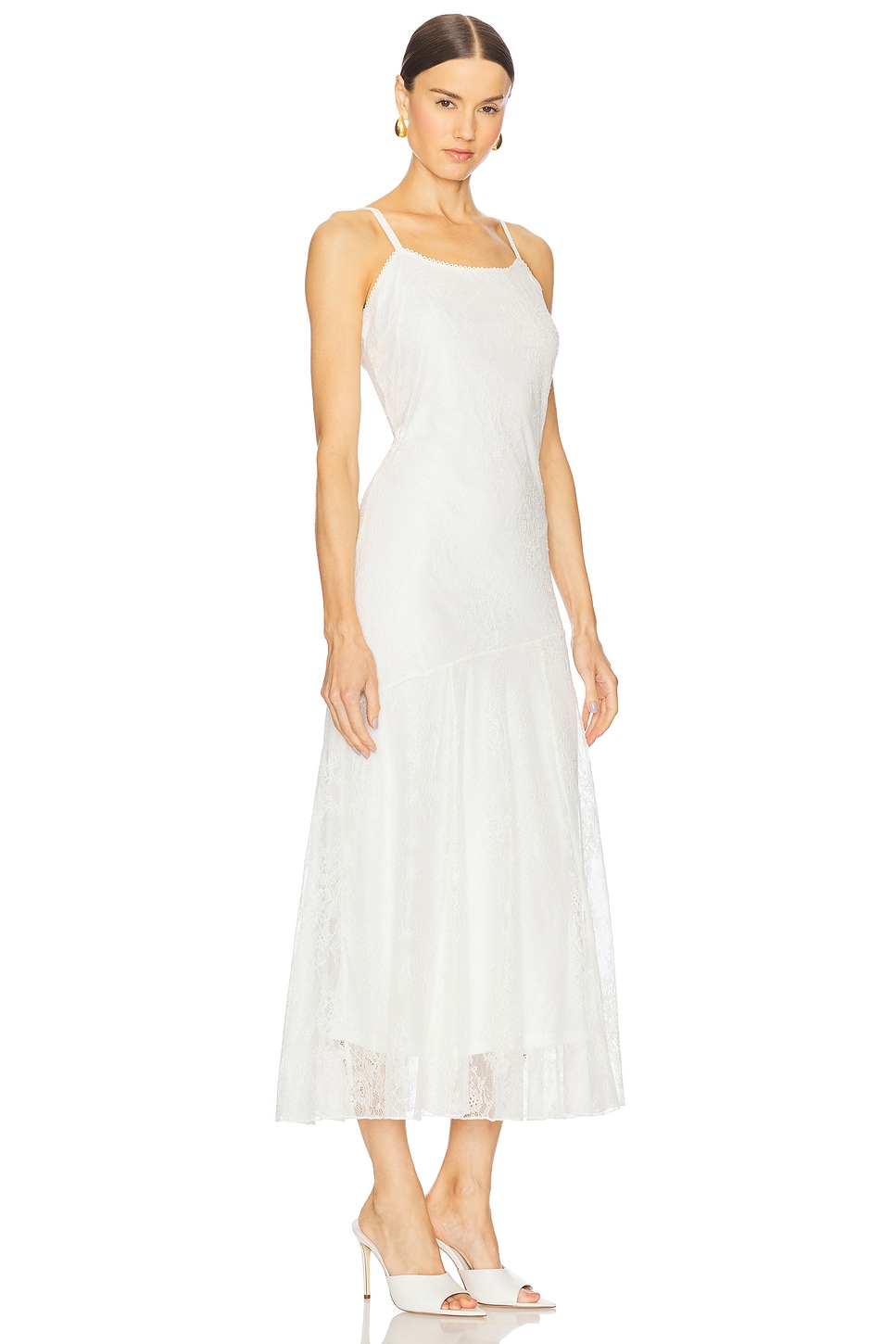 Veera Lace Dress in Cloud Dancer - luluinthesky