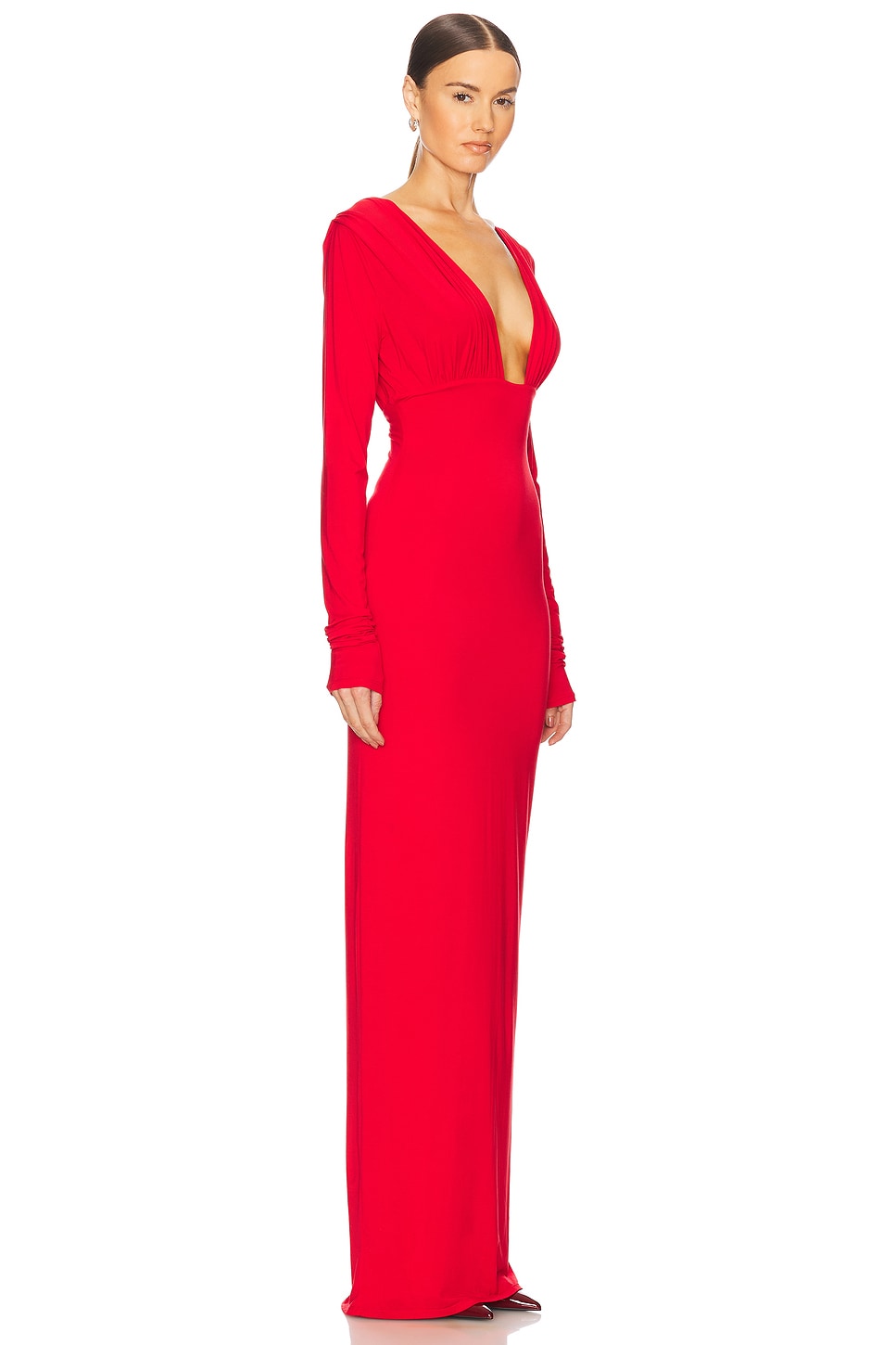 Jersey Deep V Maxi Dress - luluinthesky