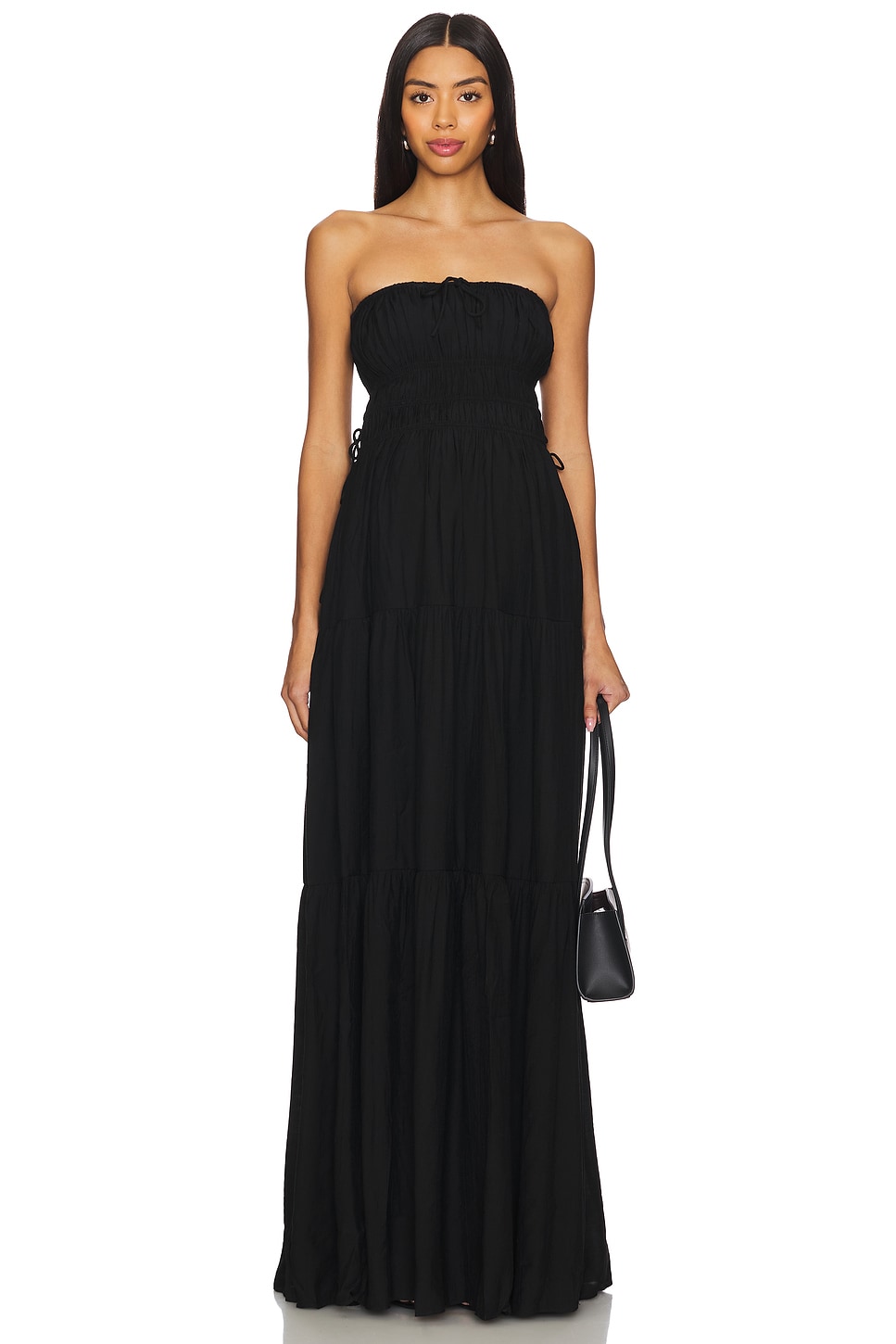 Shirred Strapless Dress - luluinthesky