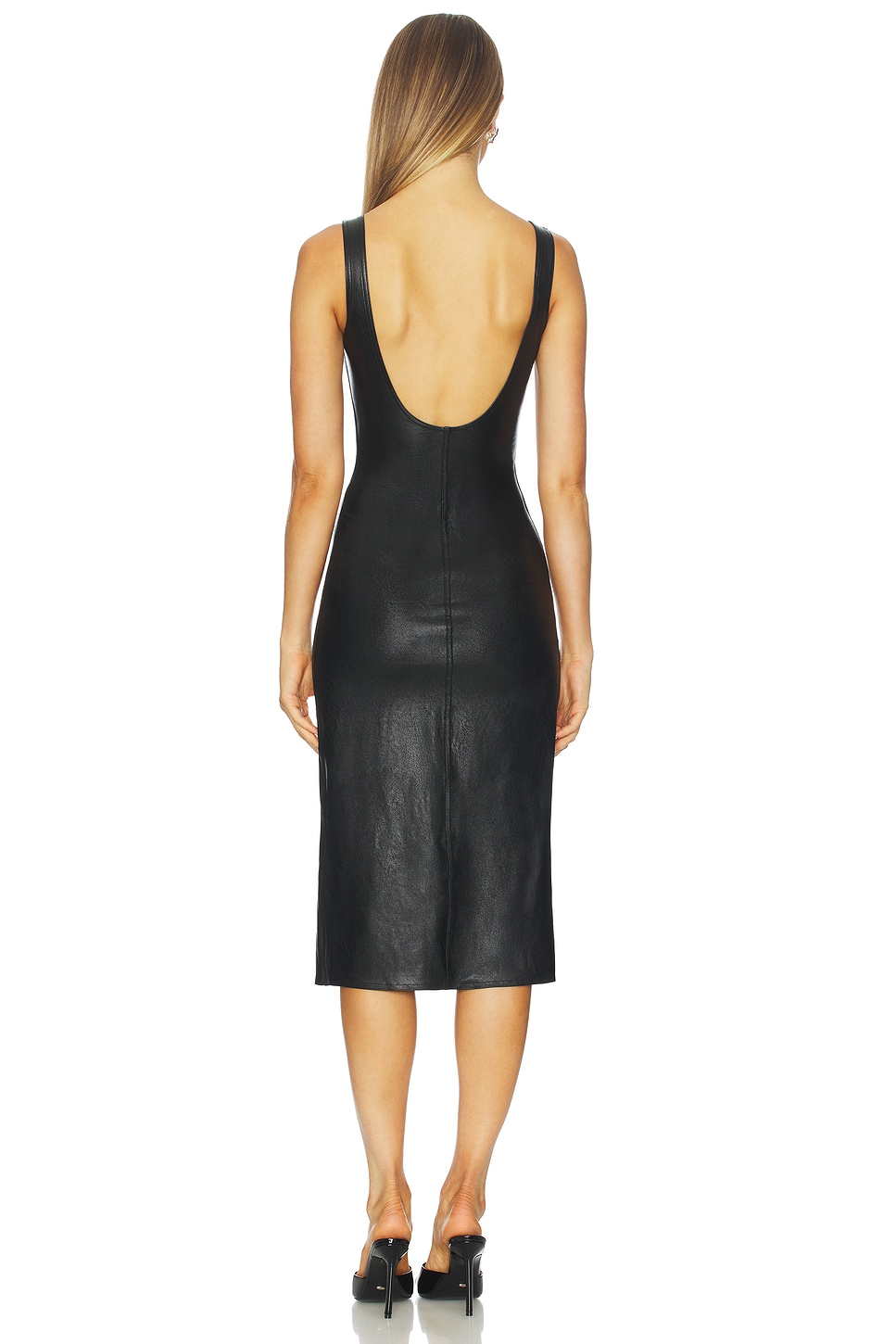 Faux Leather Midi Tank Dress - luluinthesky