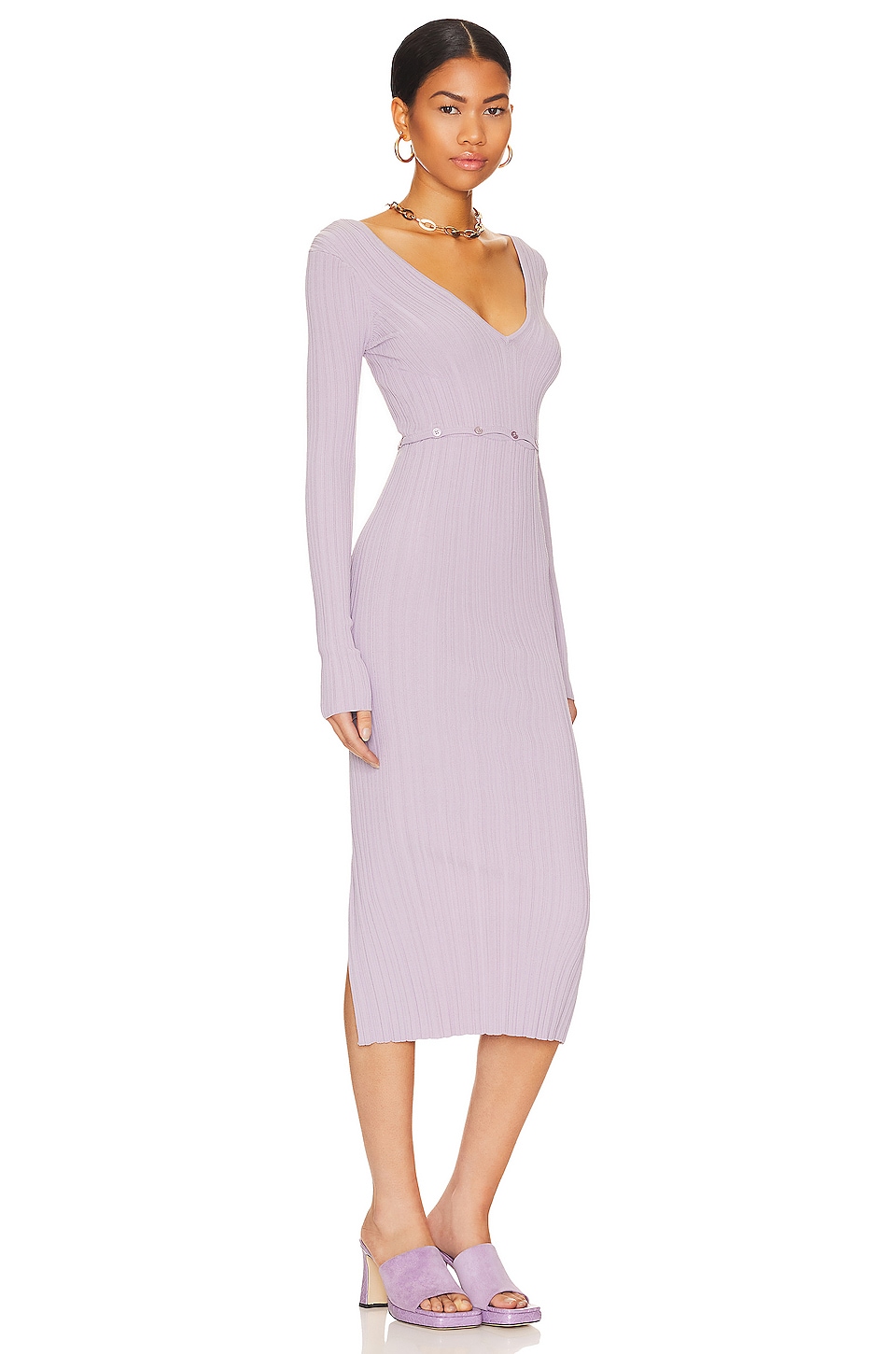 Delaire Button Off Midi Dress - luluinthesky