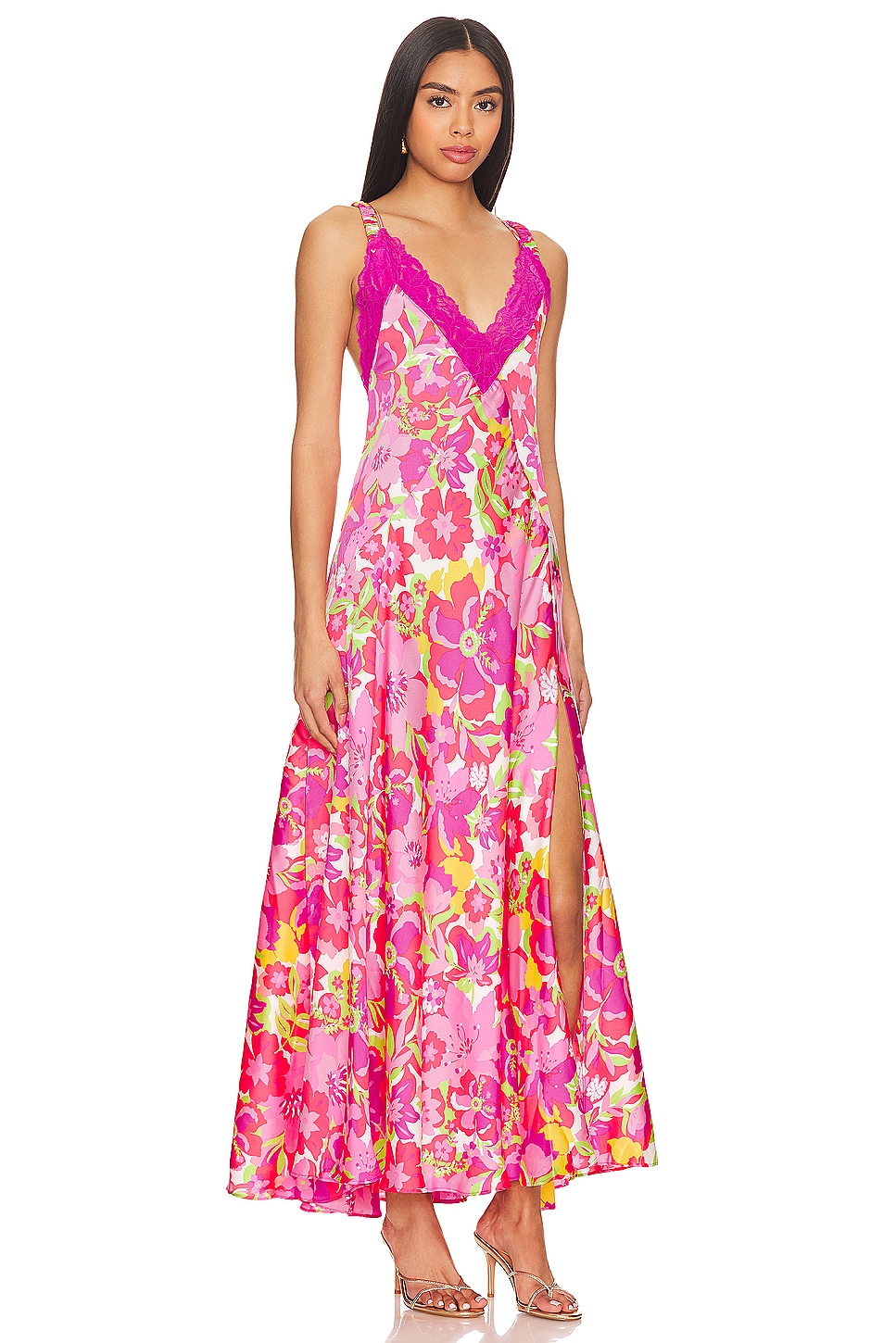 All A Bloom Maxi Dress In Neon Pop Combo - luluinthesky