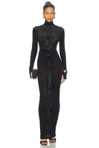 Animal Print Burnout Column Dress - luluinthesky