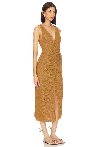 x REVOLVE Tressa Wrap Midi Knit Dress - luluinthesky
