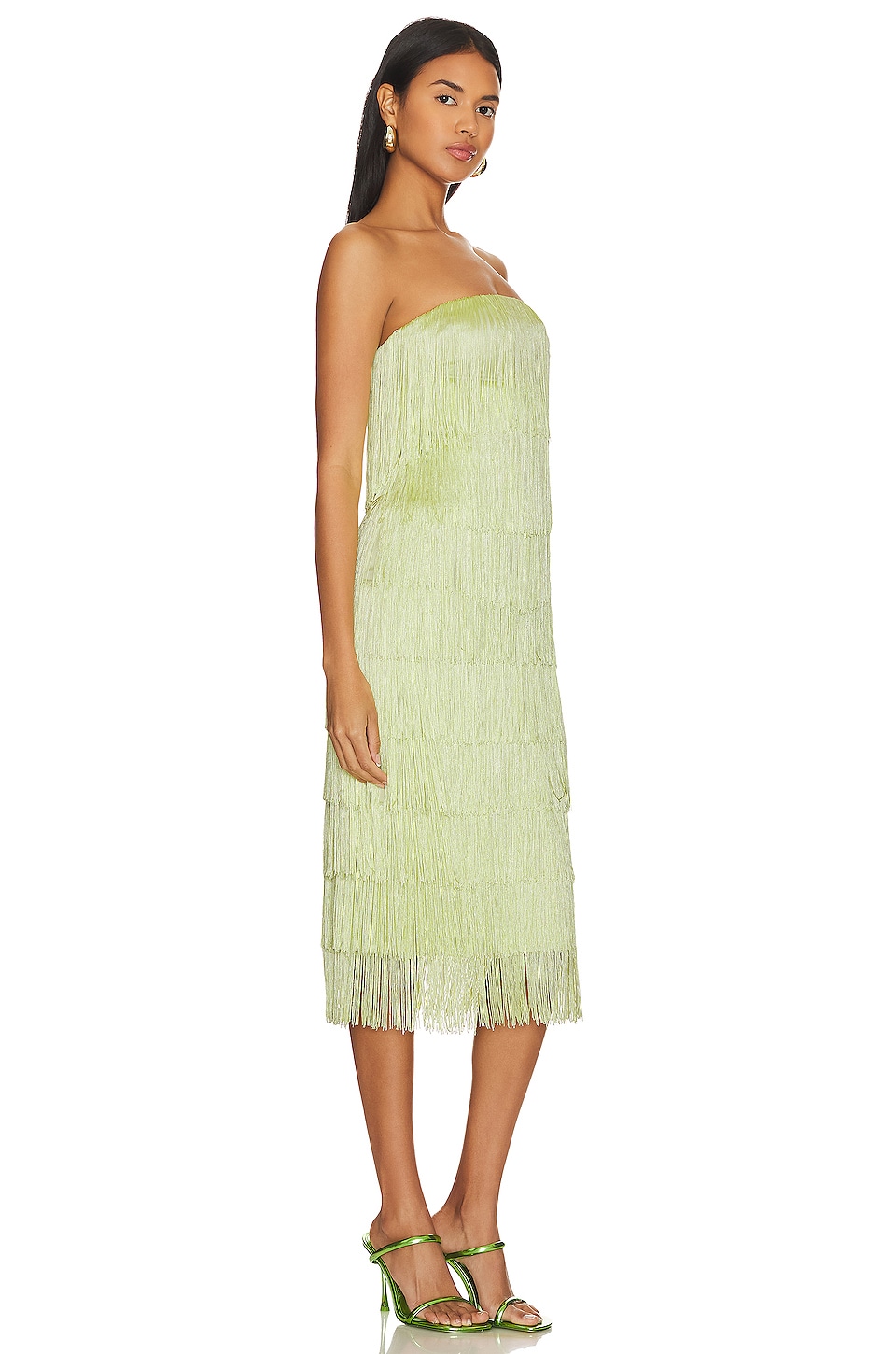X Revolve Marquise Fringe Midi Dress - luluinthesky