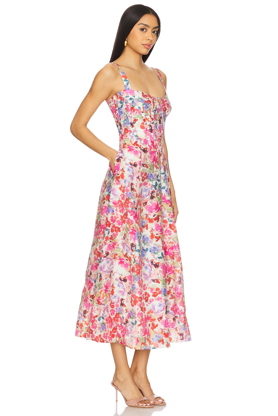 Lilah Corset Midi Dress - luluinthesky