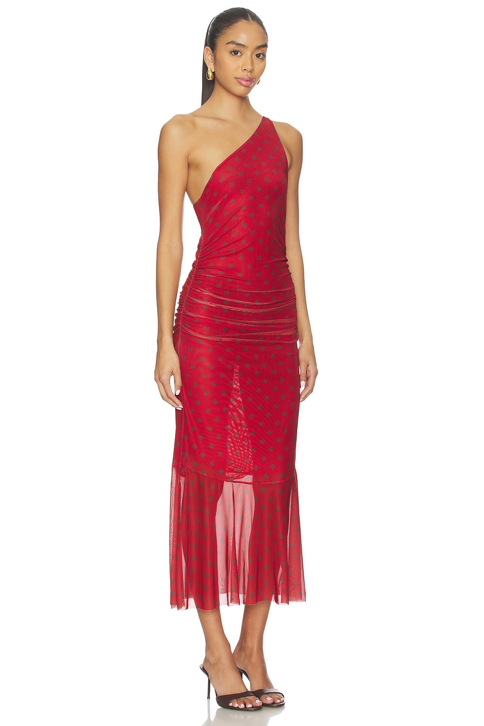 Polka Dot Asymmetric Dress - luluinthesky