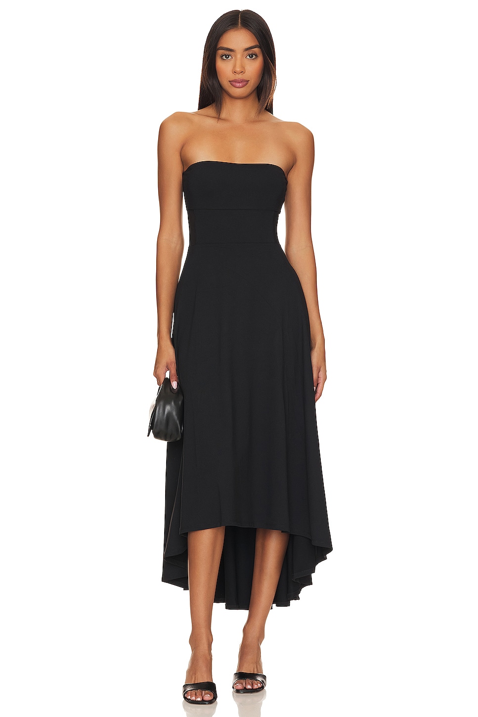 Mesh Strapless Midi Dress - luluinthesky