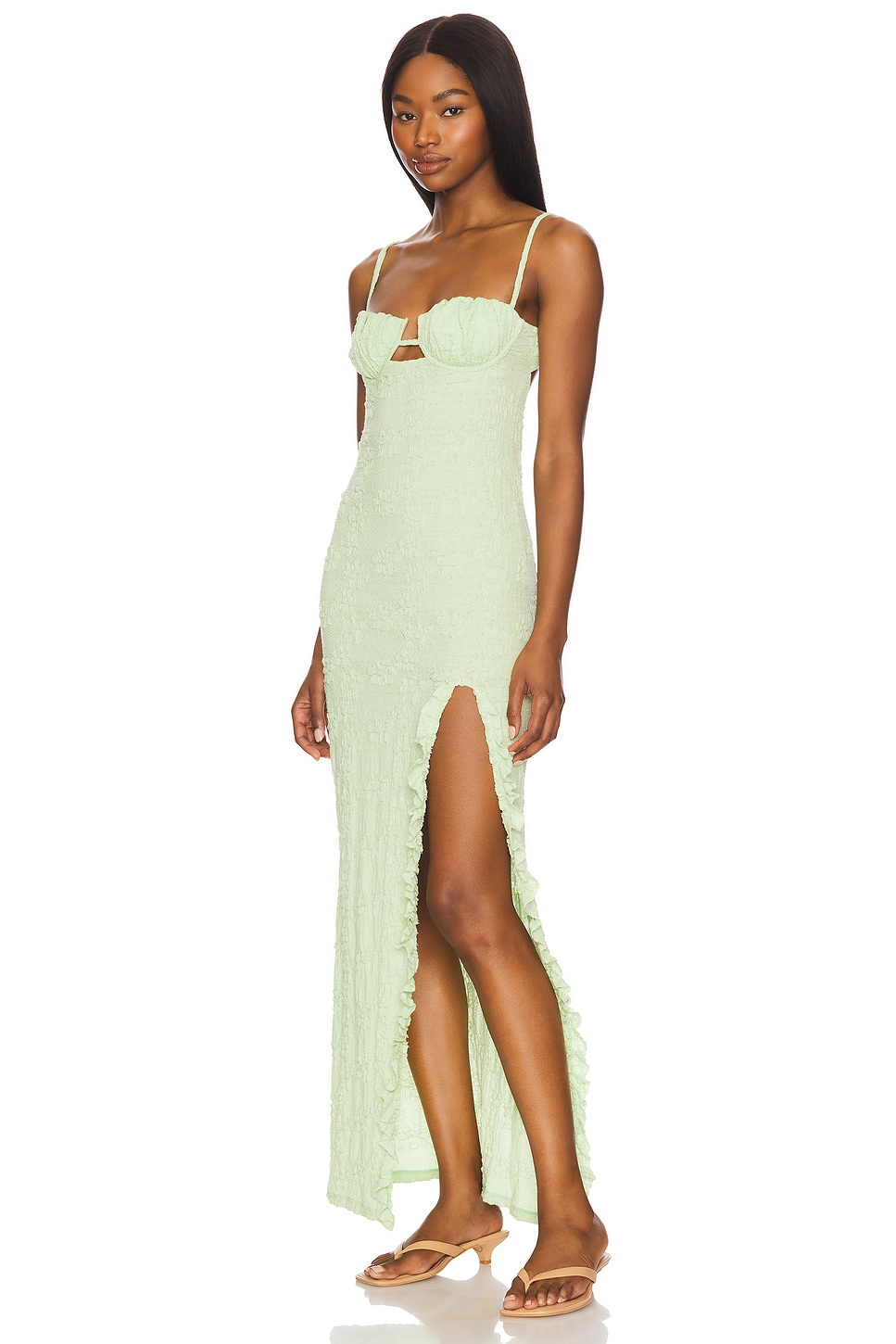 Petal Long Slip Dress - luluinthesky