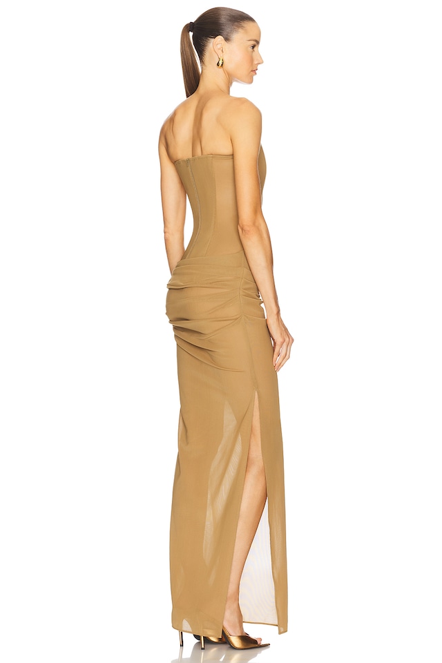 Strapless Longline Corset Column Dress - luluinthesky