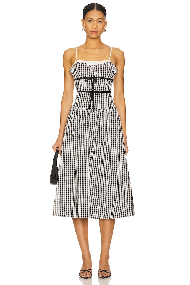Georgia Gingham Midi Dress - luluinthesky