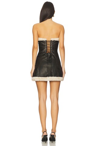 Kendra Mini Dress With Faux Fur Trim - luluinthesky