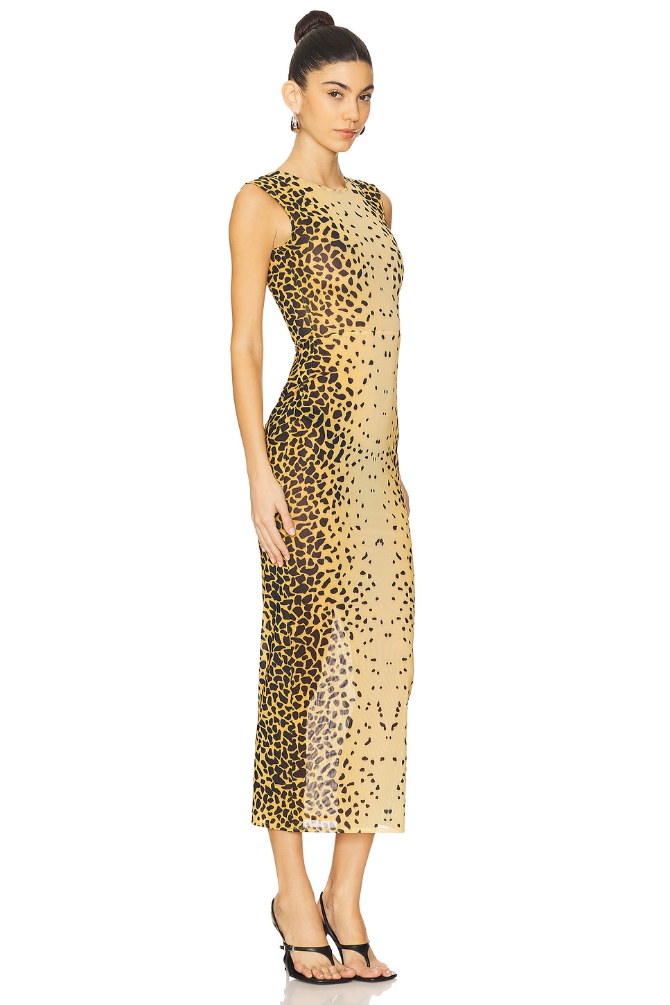 Sleeveless Power Mesh Midi Dress - luluinthesky