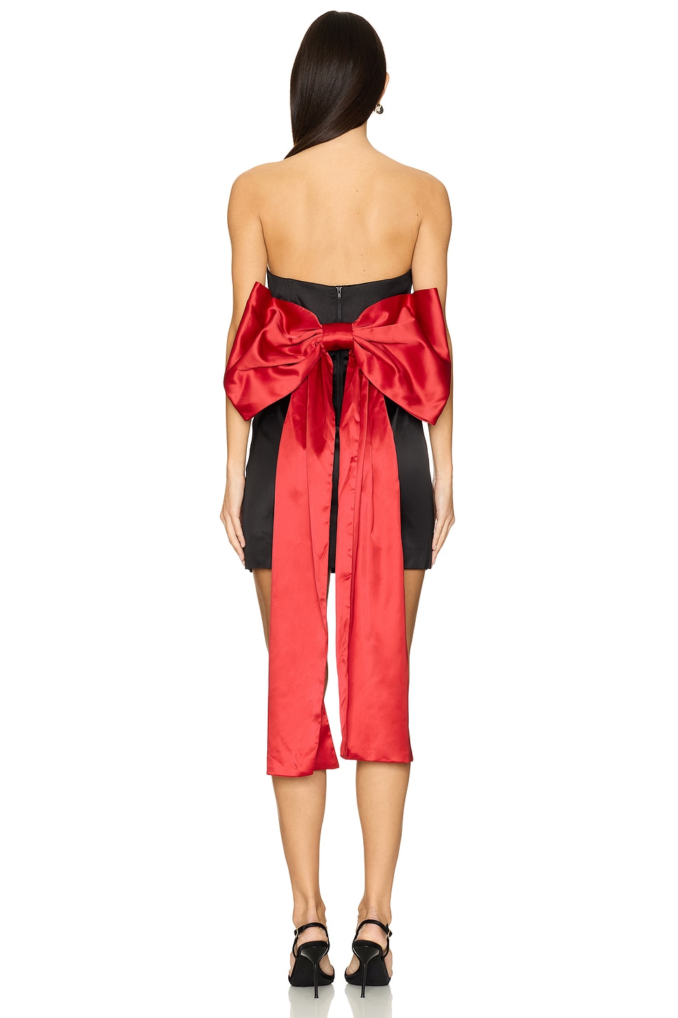 Eleni Bow Back Satin Dress - luluinthesky