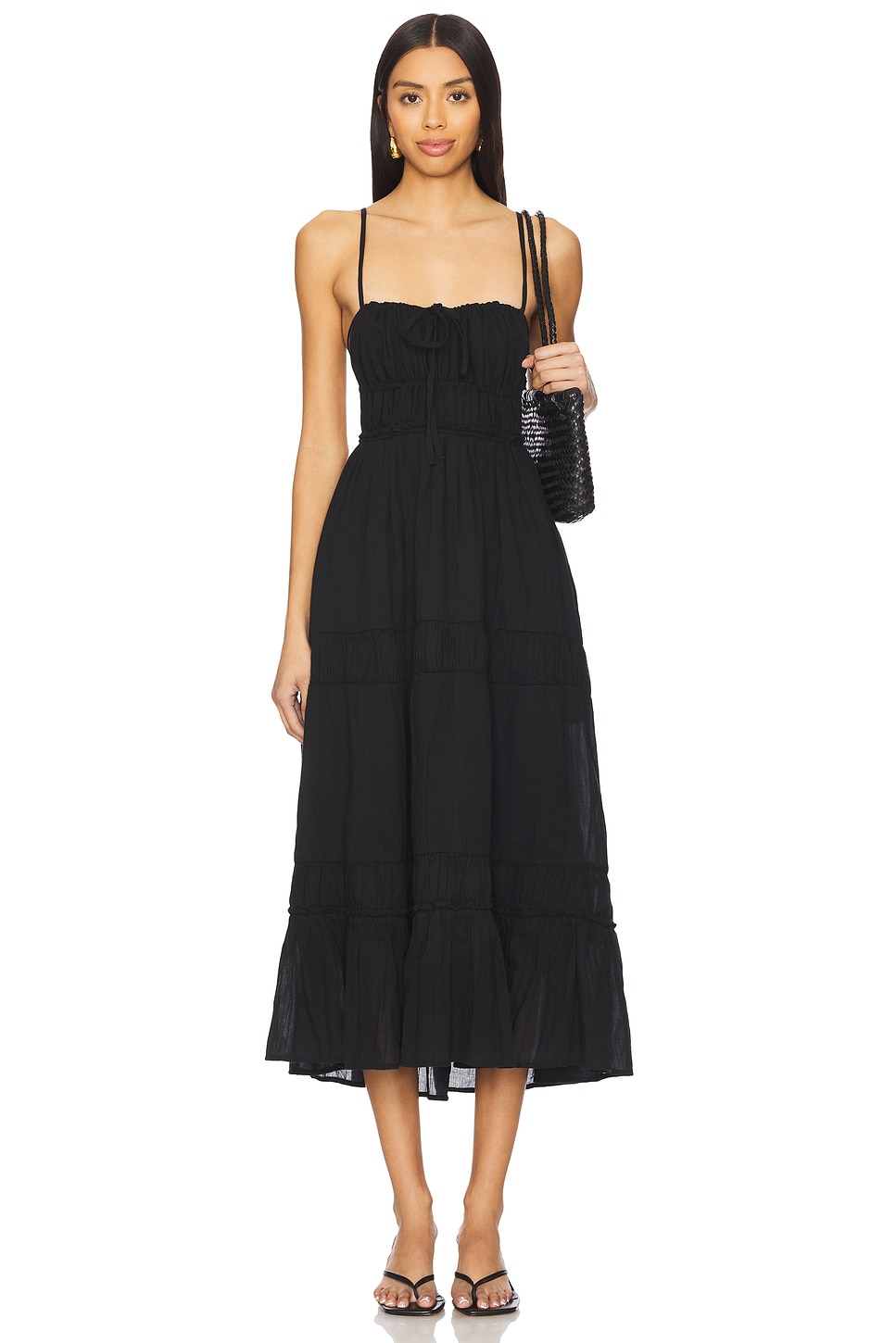 x free-est Taking Sides Maxi Dress In Black - luluinthesky