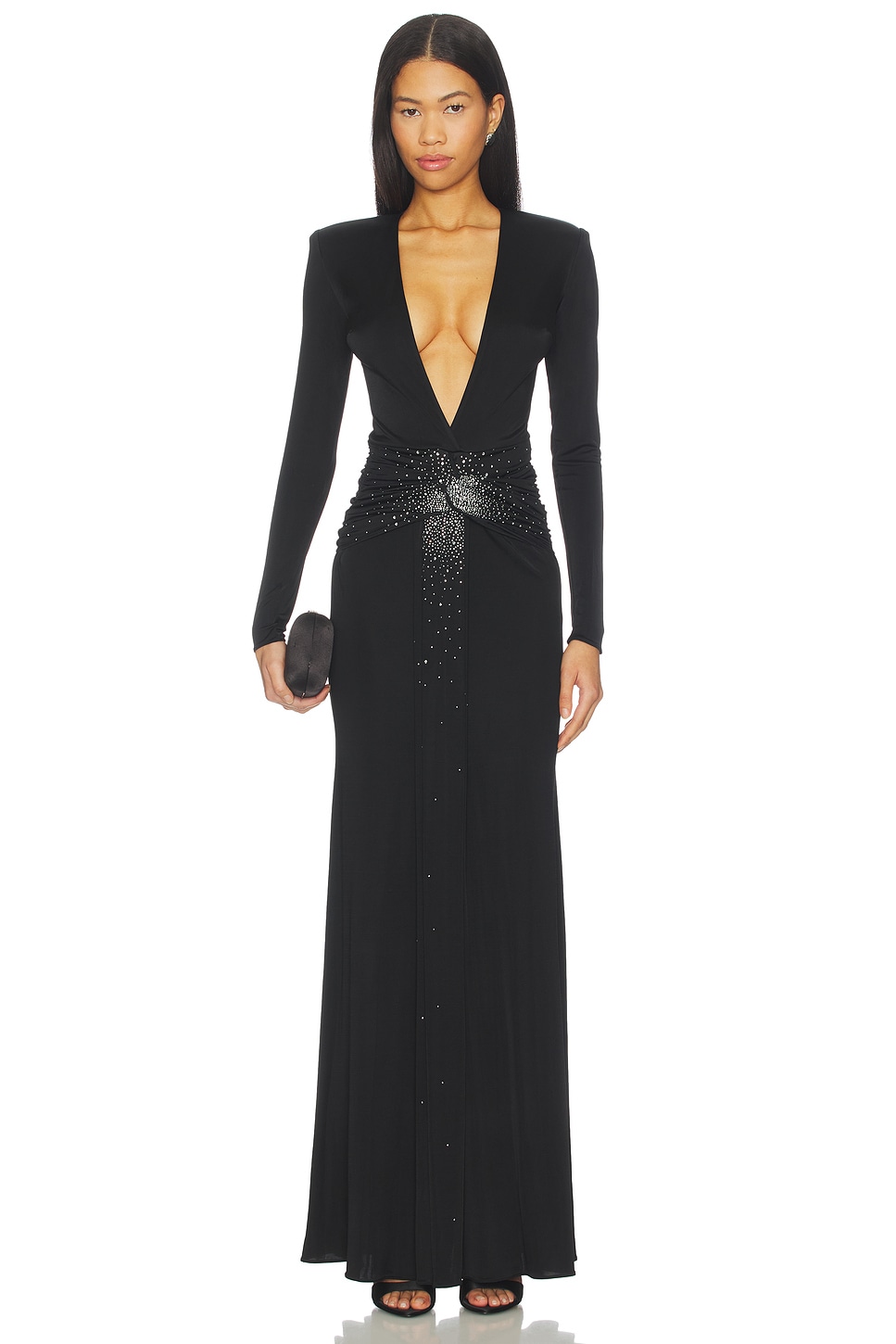 Azure Crystal Embellished Maxi Dress - luluinthesky