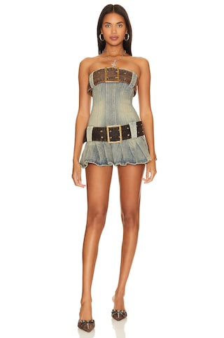 Chelsea Denim Kilt Dress - luluinthesky