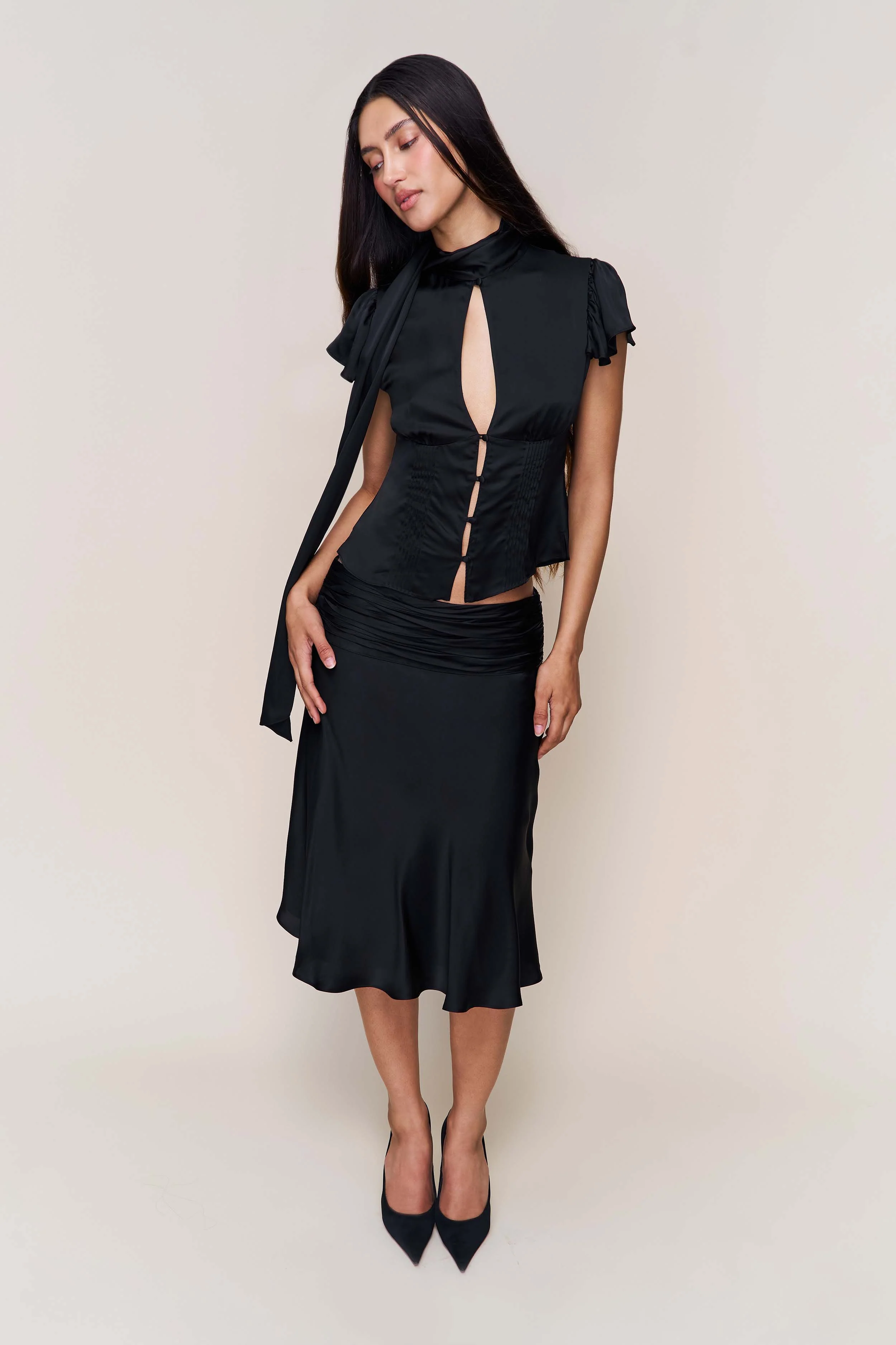 Ara Satin Top - luluinthesky