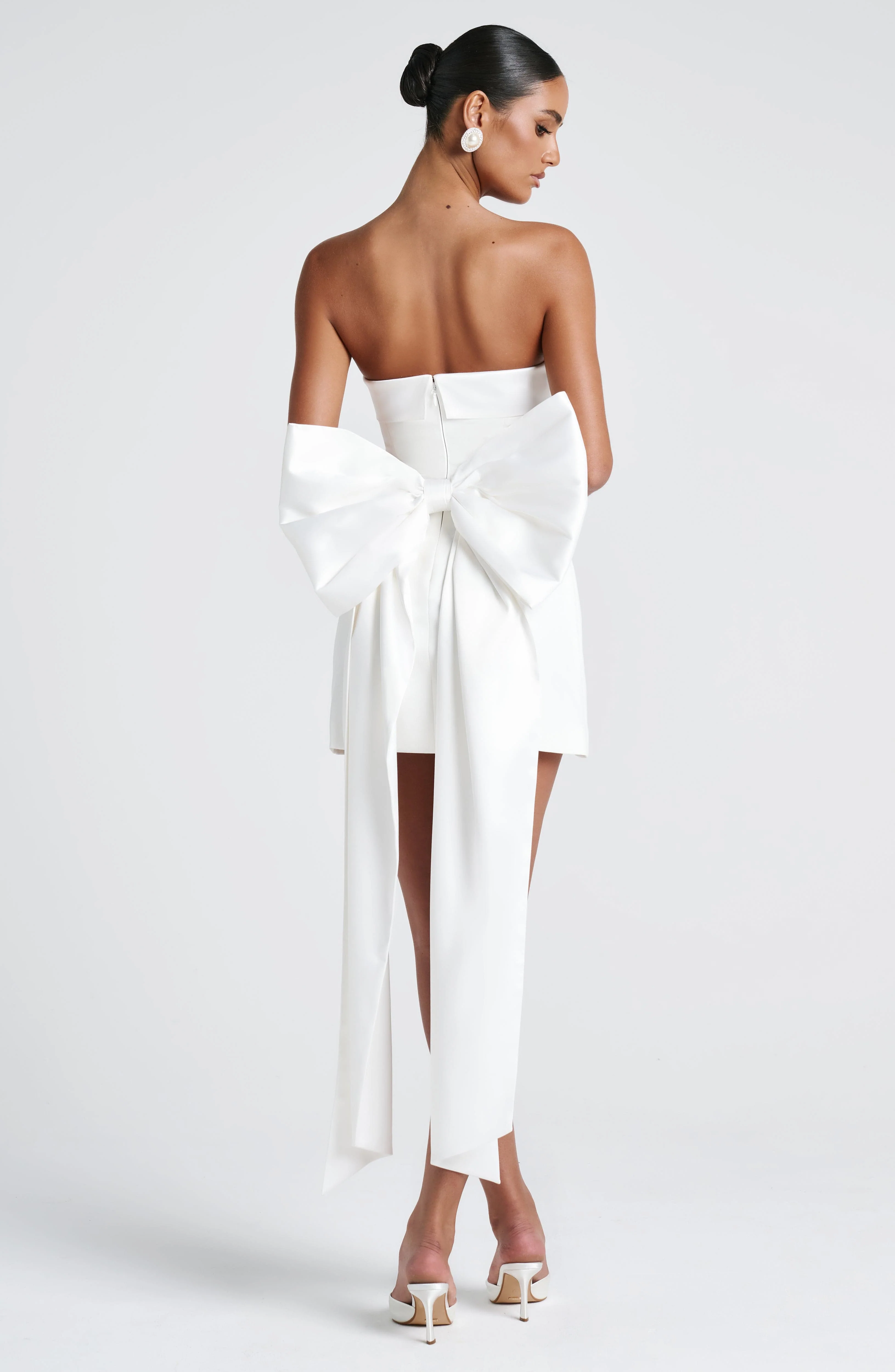 Barbara Mini Dress - Ivory - luluinthesky