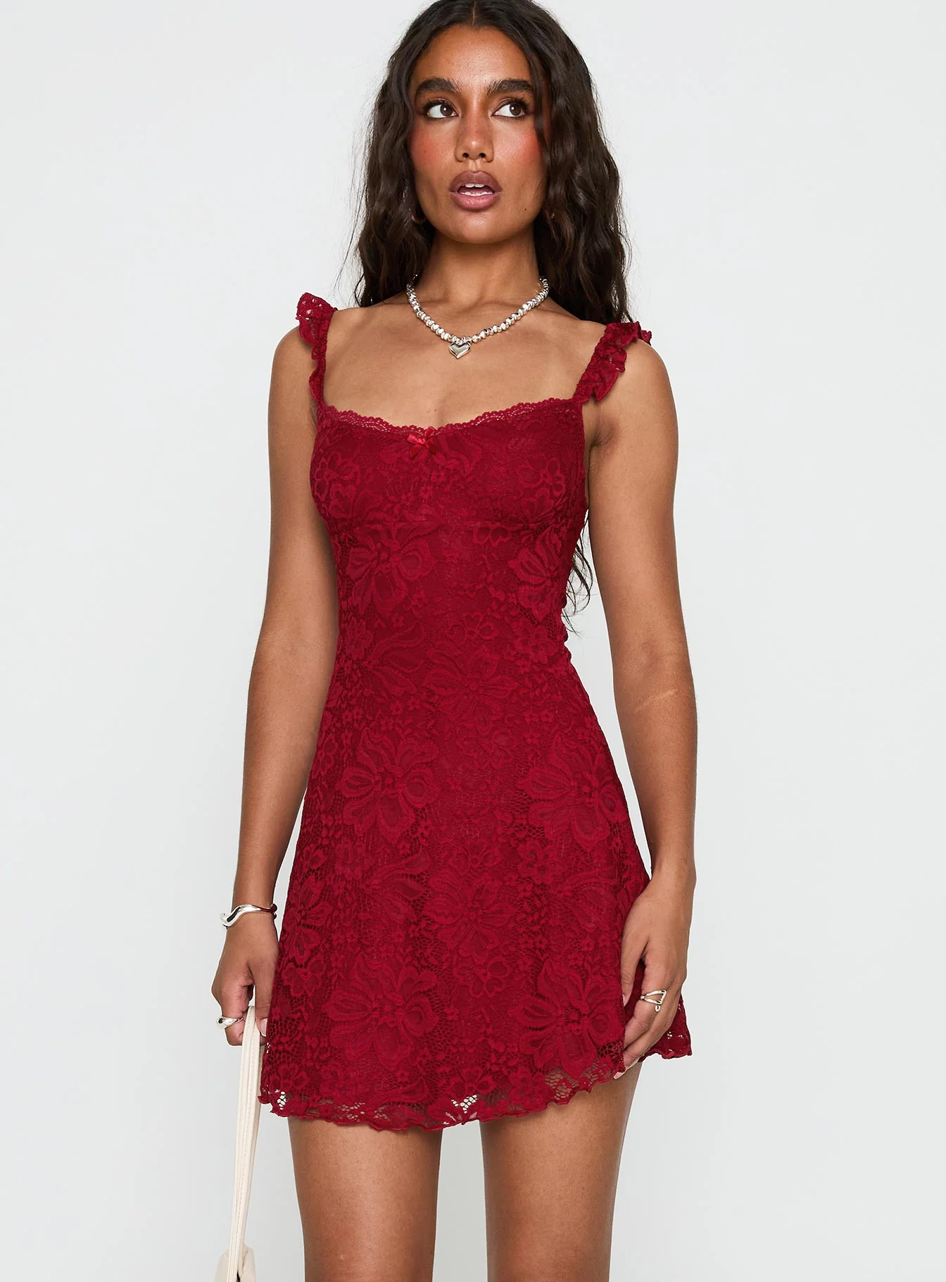 Beacall Mini Dress Red Petite - luluinthesky