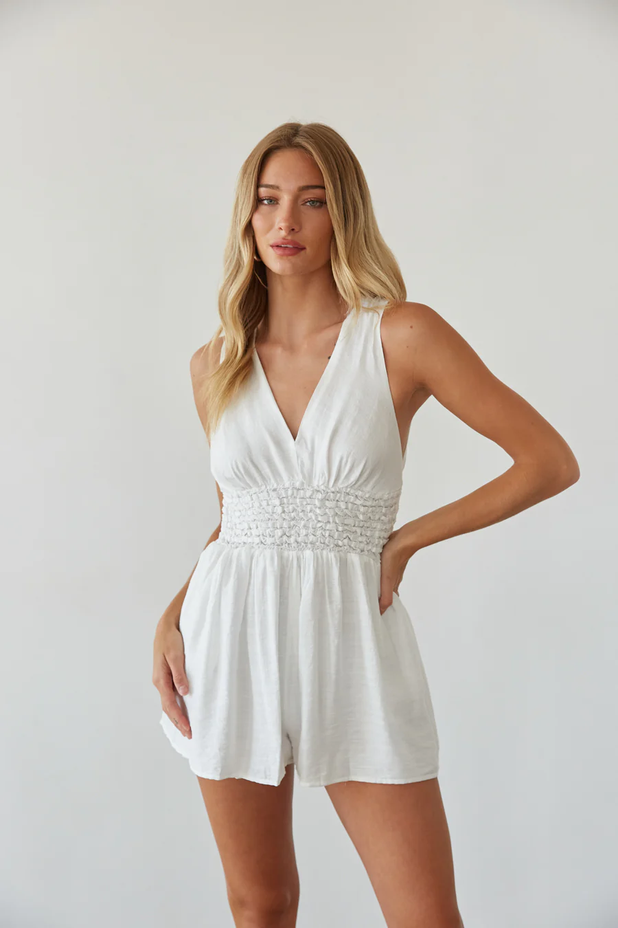 Skyla Tie Back Romper - luluinthesky