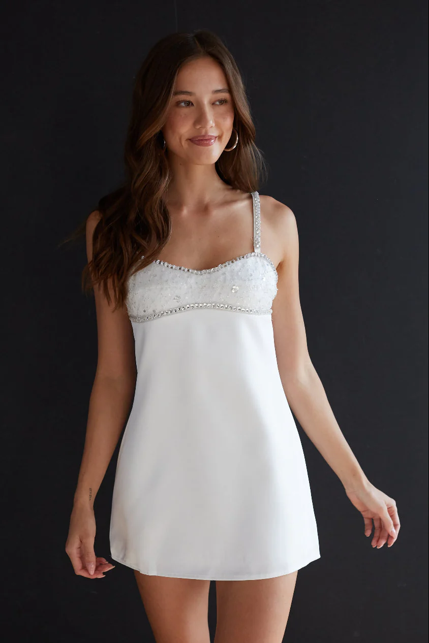 Blair Embellished Mini Dress - luluinthesky