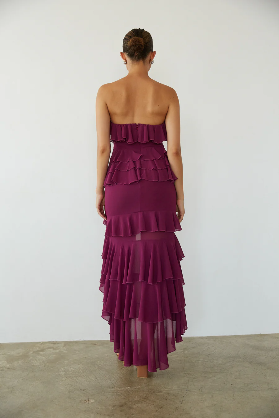 Clementine High Low Ruffle Maxi Dress - luluinthesky