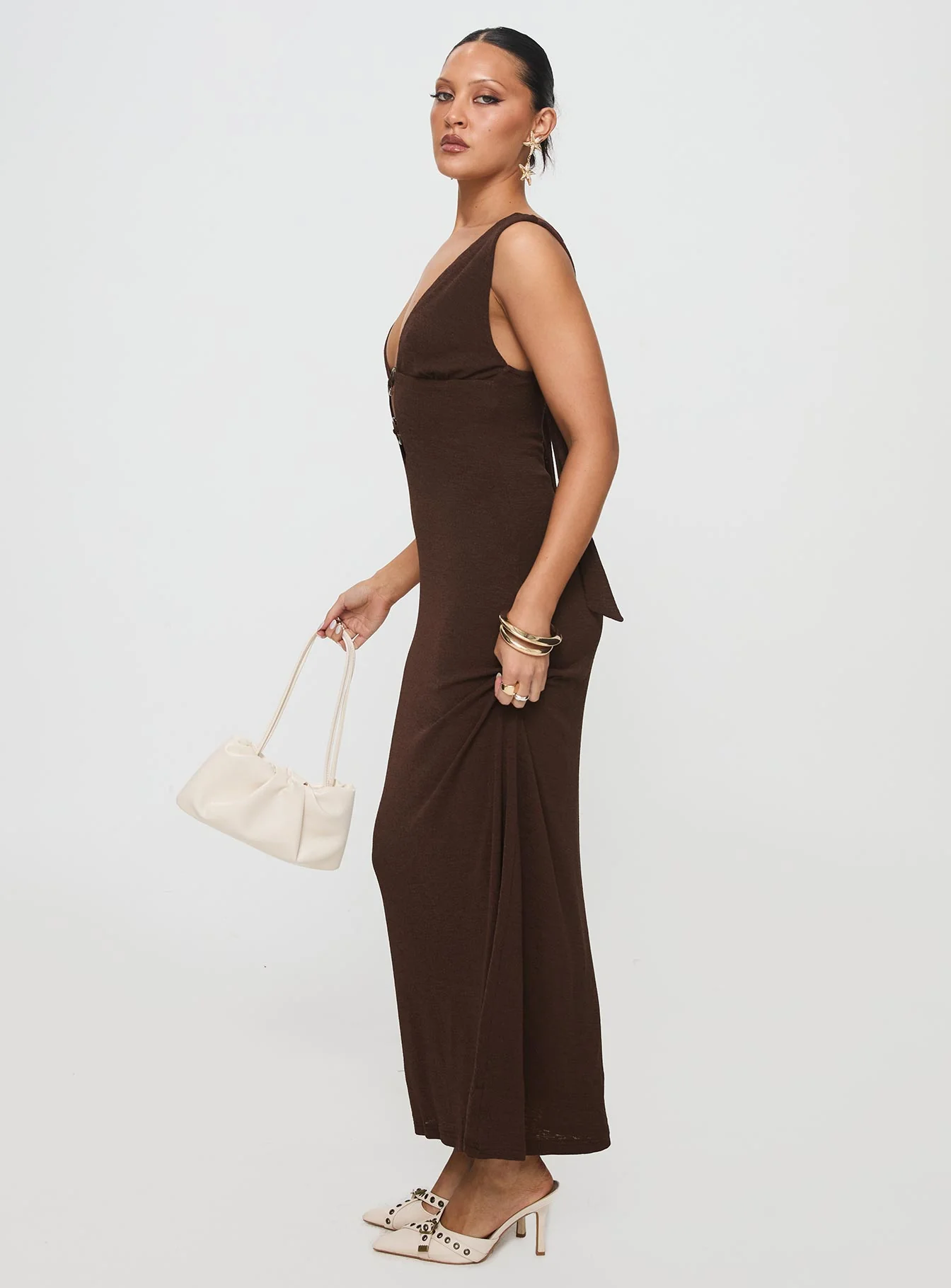 Steward Maxi Dress Chocolate - luluinthesky