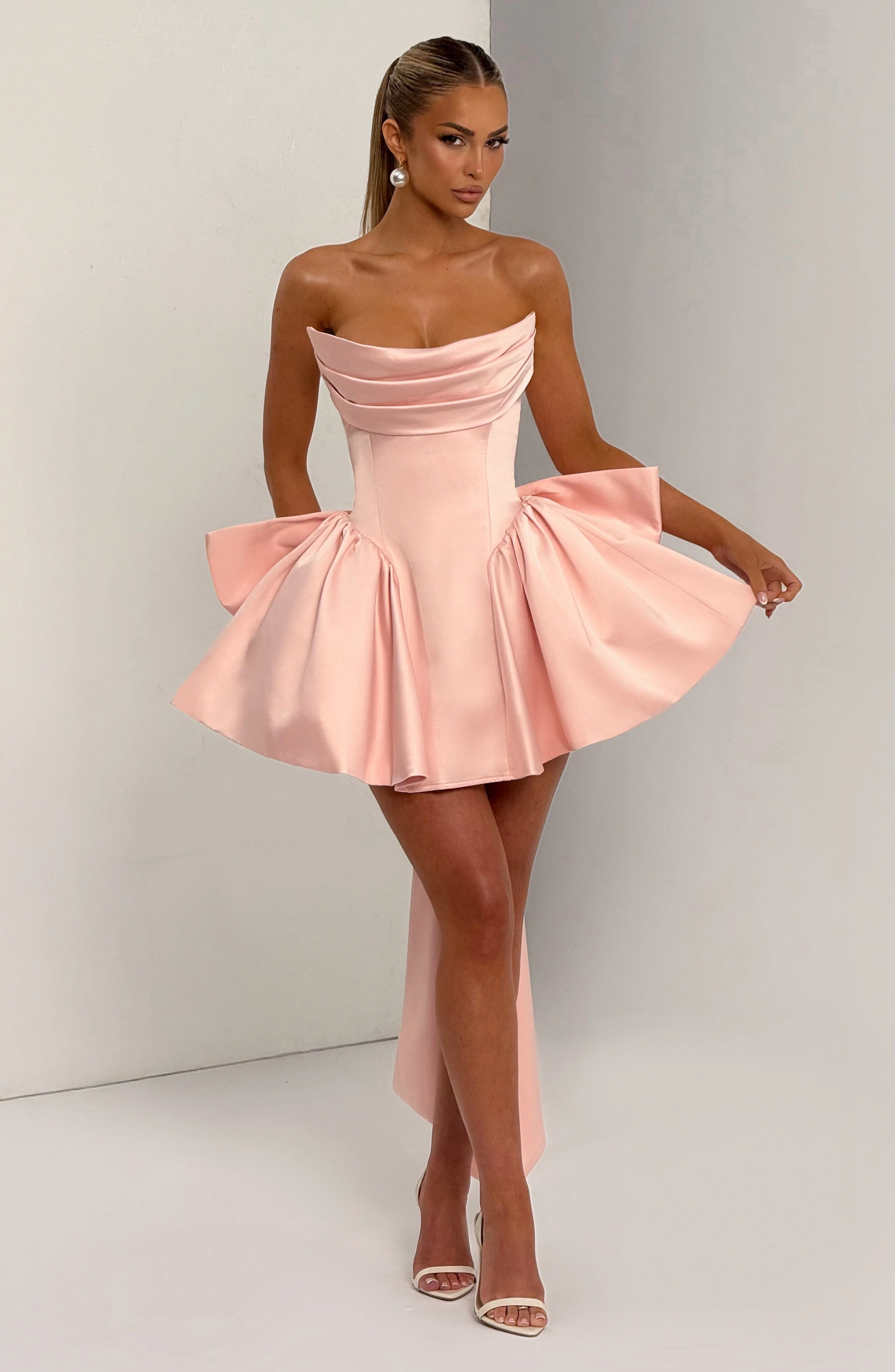 Trinity Mini Dress - Blush - luluinthesky