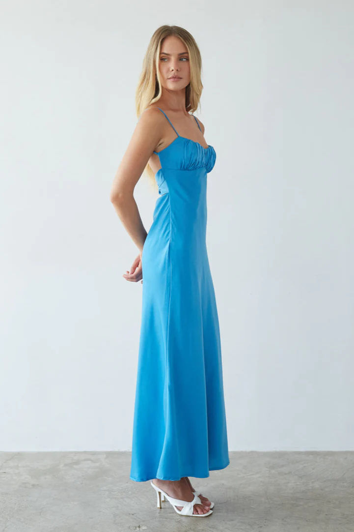 Andie Open Back Satin Maxi Dress - luluinthesky