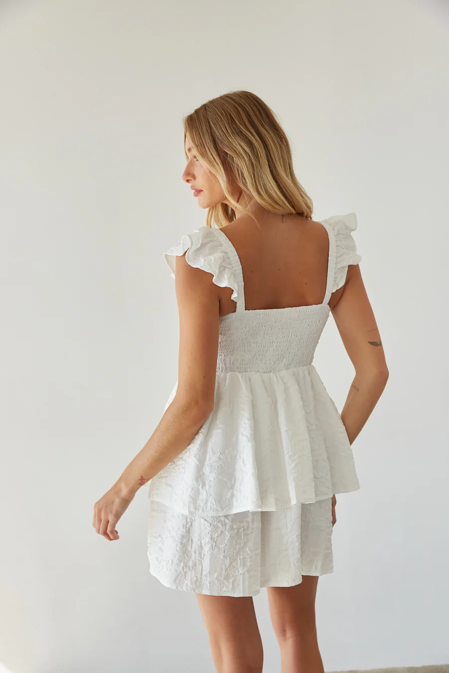 Ashlyn Sweetheart Ruffle Mini Dress - luluinthesky