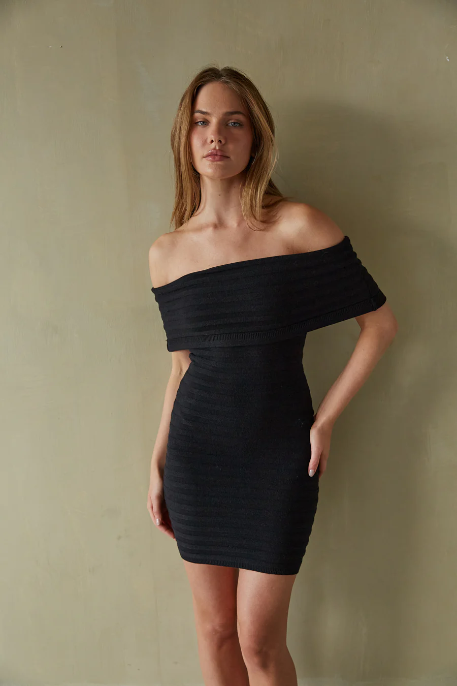 Stassi Off the Shoulder Bodycon Mini Dress - luluinthesky