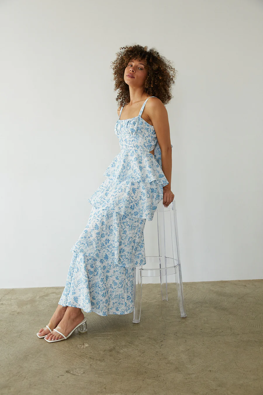 Everlee Bustier Tiered Maxi Dress - luluinthesky