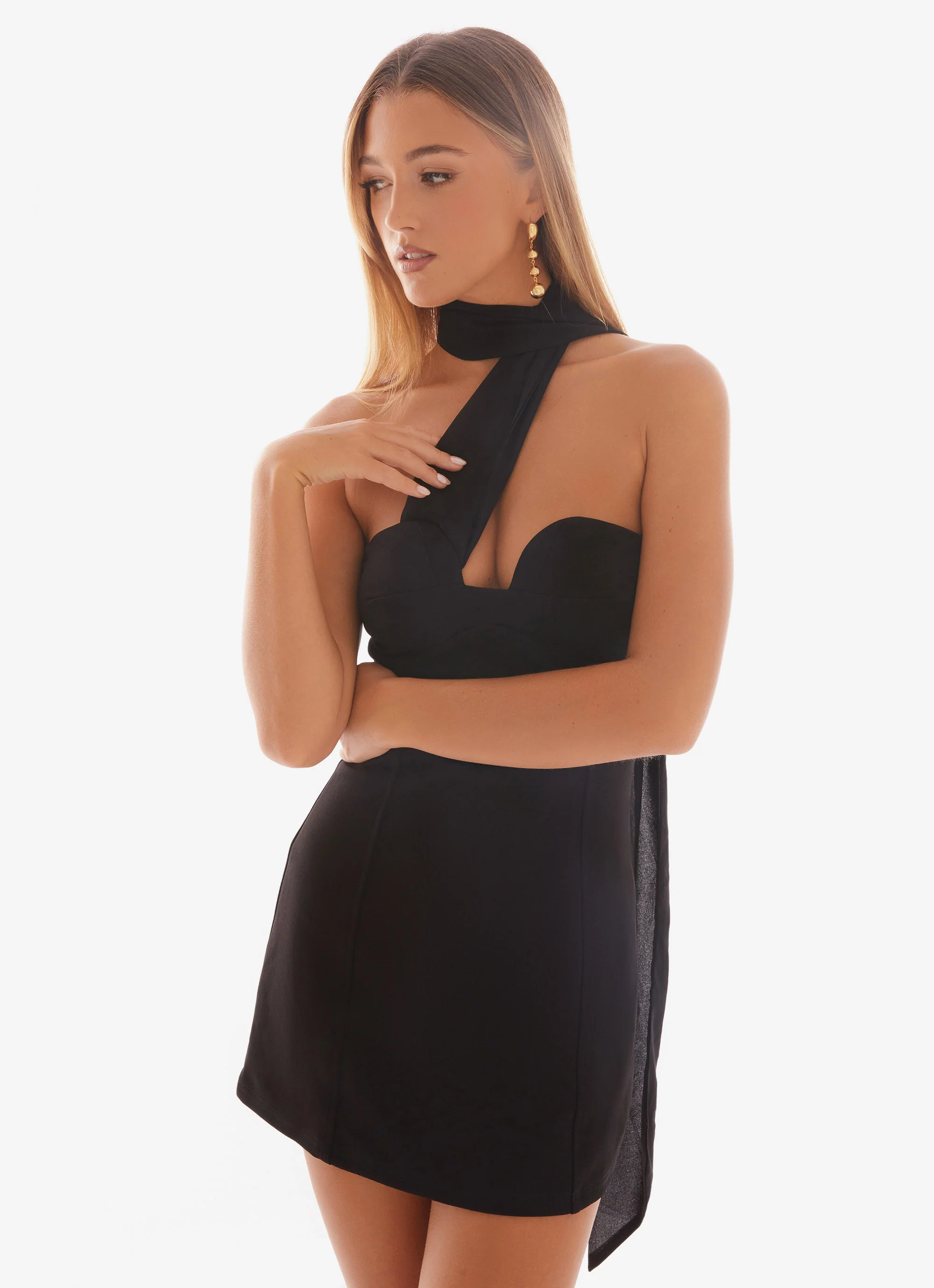 Sirena Mini Dress - Black - luluinthesky