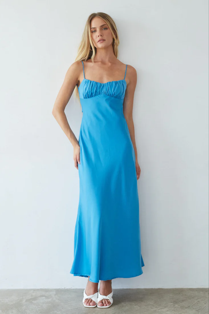 Andie Open Back Satin Maxi Dress - luluinthesky