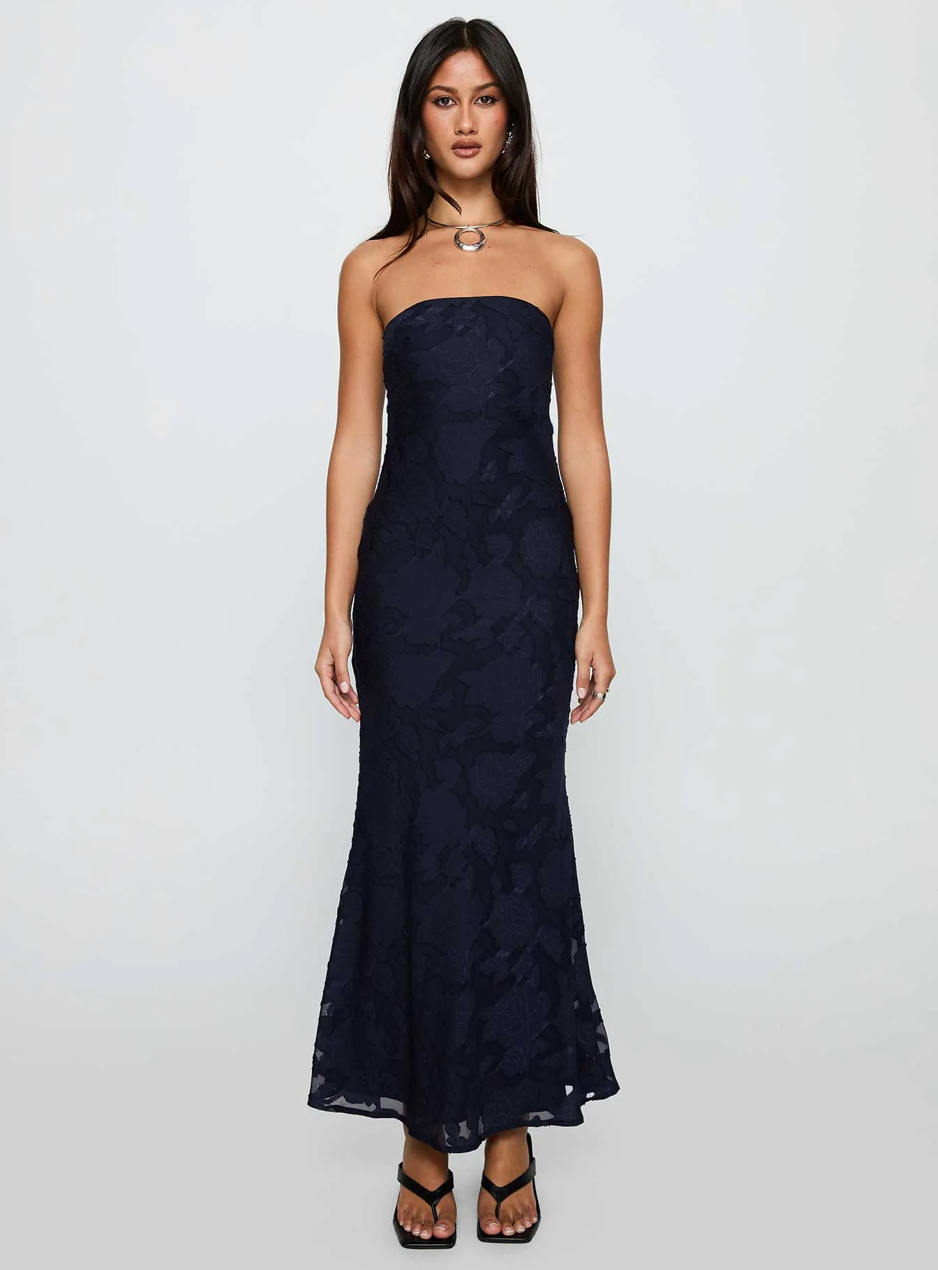 Haley Maxi Dress Navy - luluinthesky