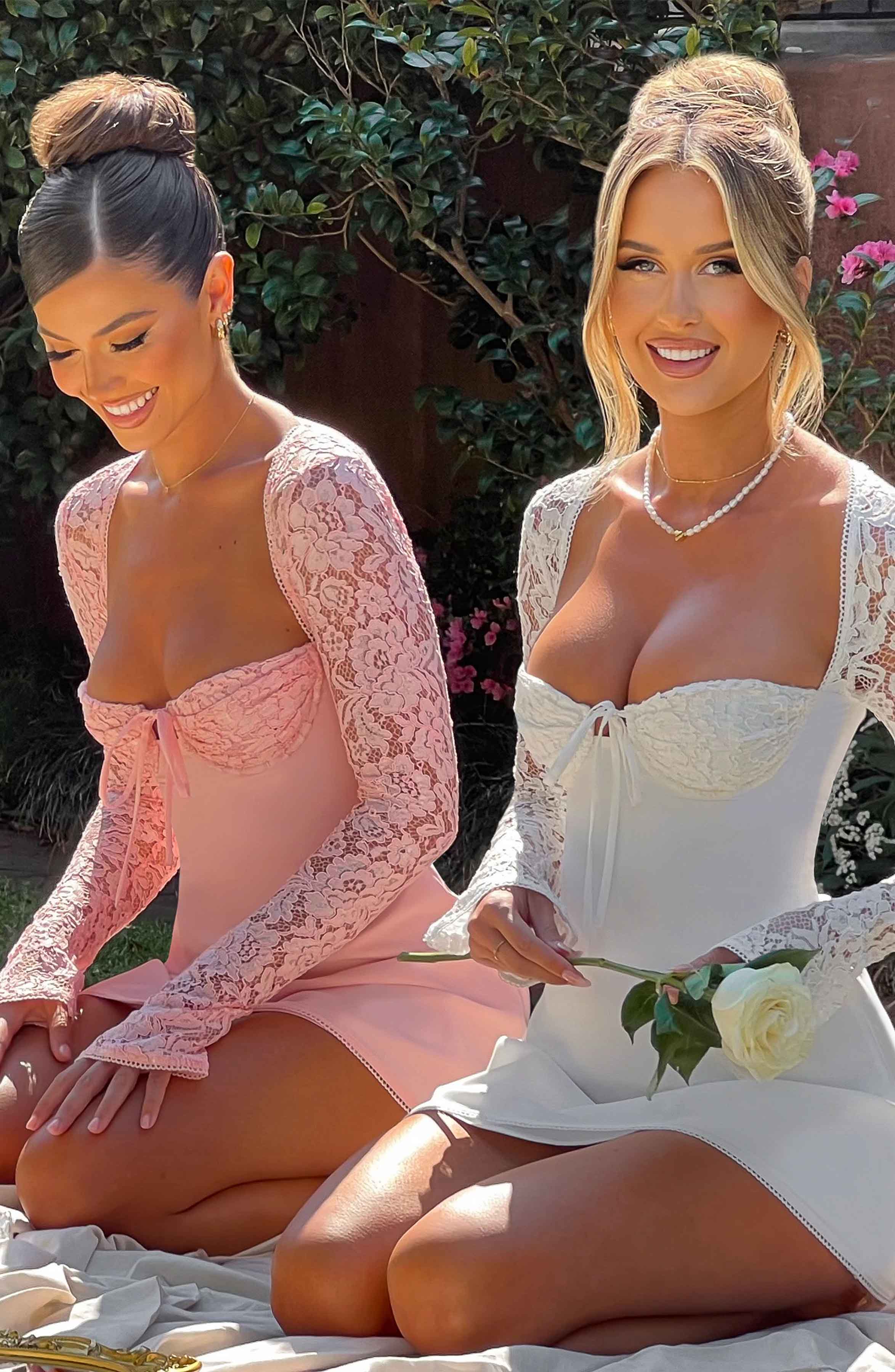 Jacinta Mini Dress - Blush - luluinthesky