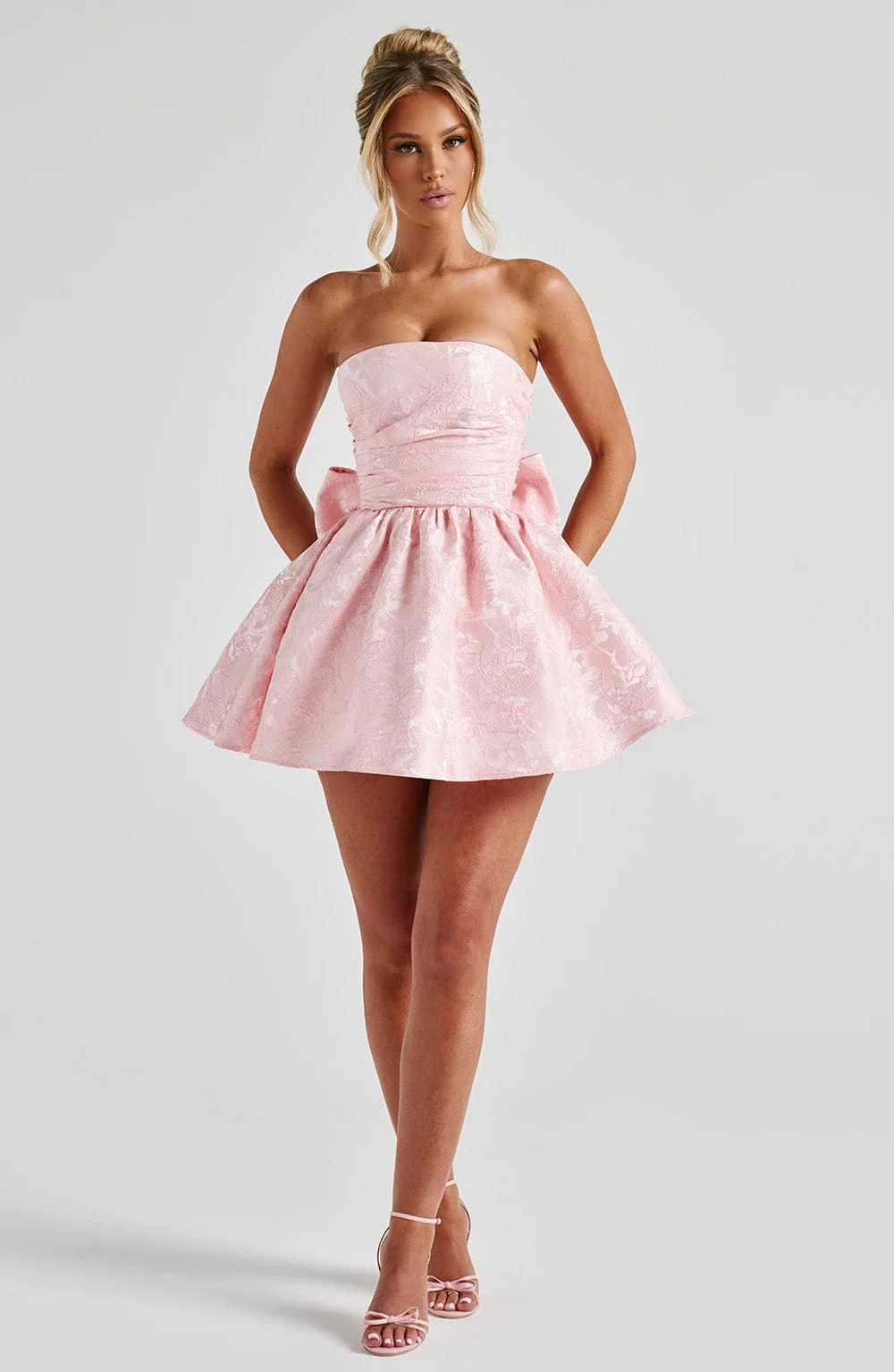 Salome Mini Dress - Blush - luluinthesky