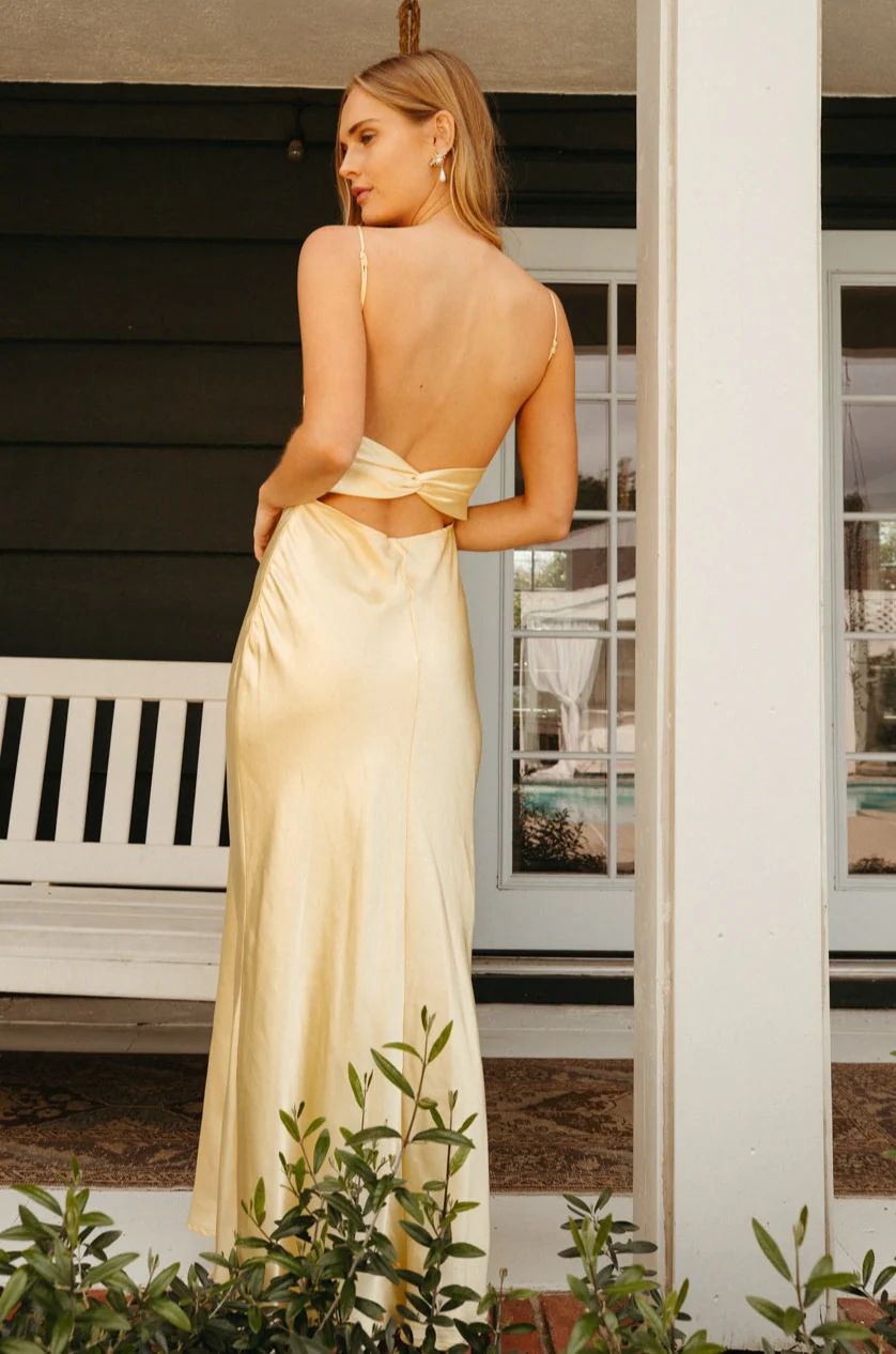 Andie Open Back Satin Maxi Dress - luluinthesky