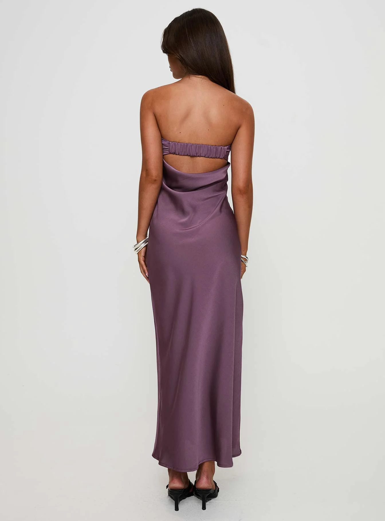 Maryska Strapless Maxi Dress Purple - luluinthesky