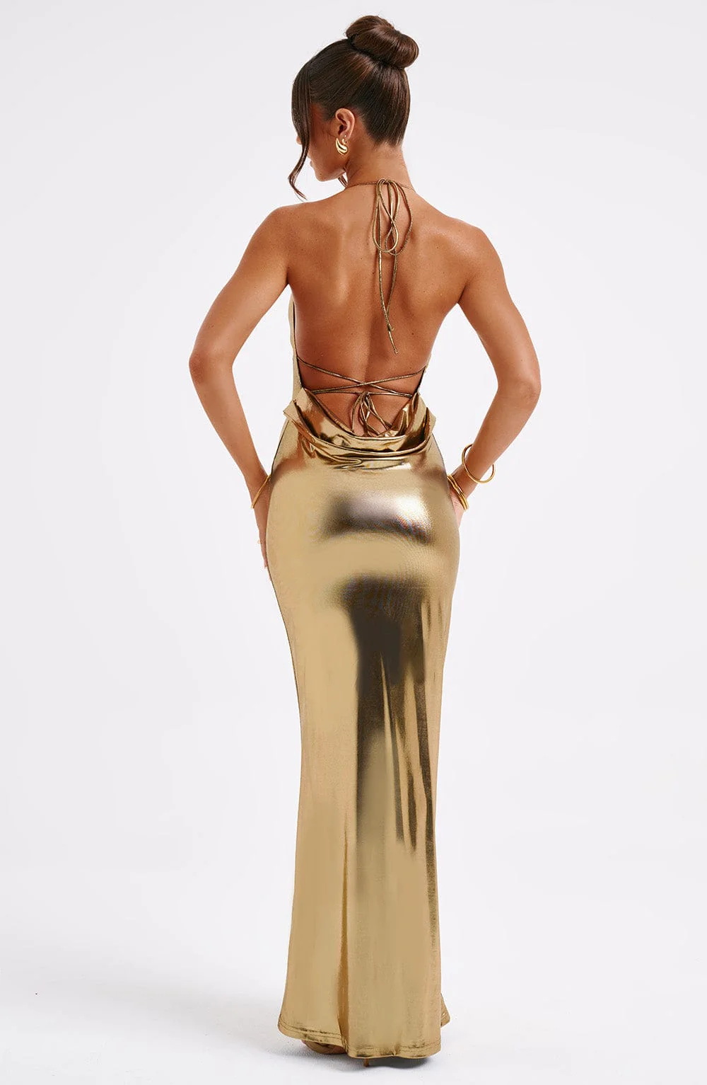 Talisa Maxi Dress - Gold - luluinthesky