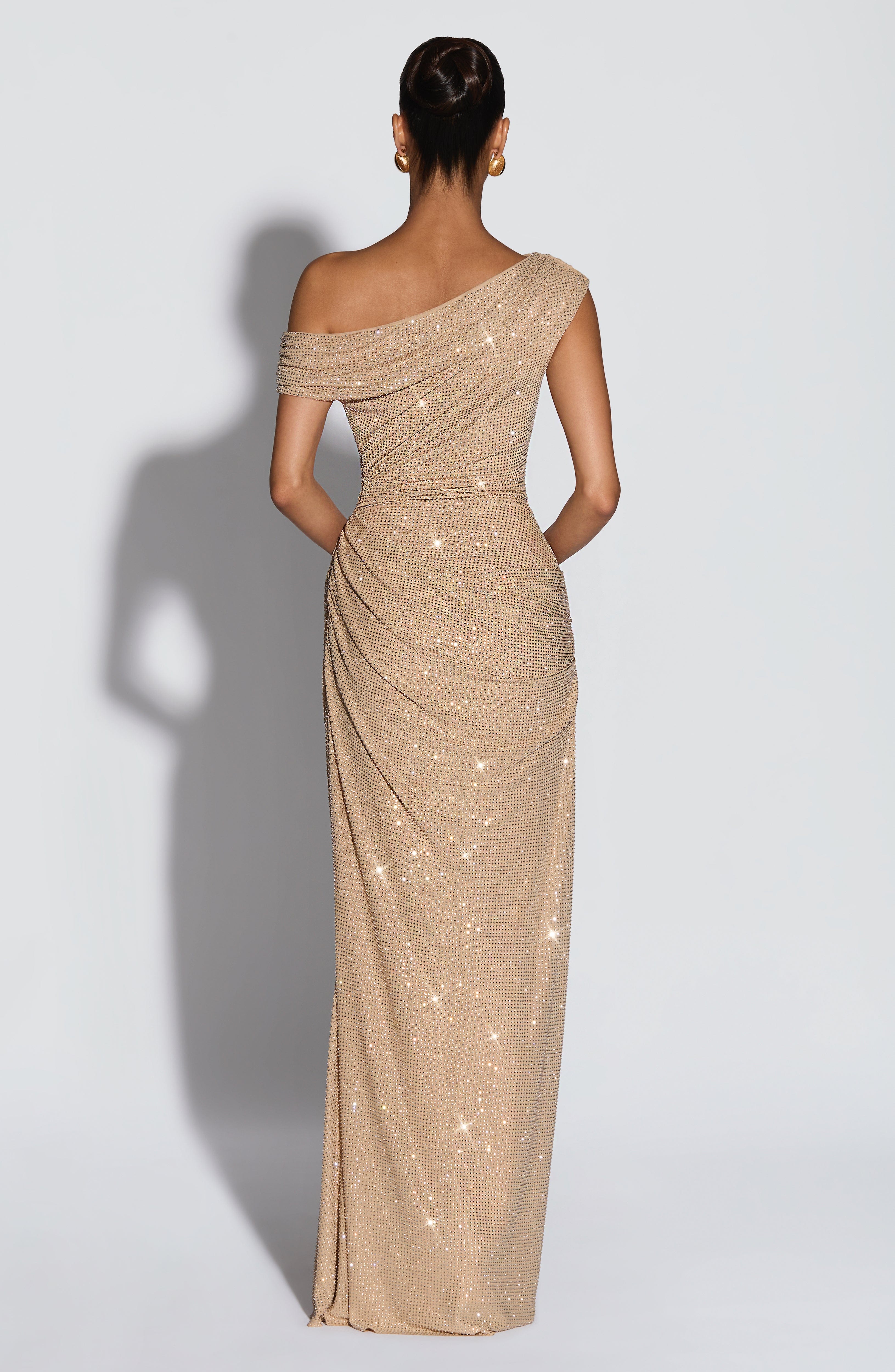 Ottilie Maxi Dress - Gold - luluinthesky