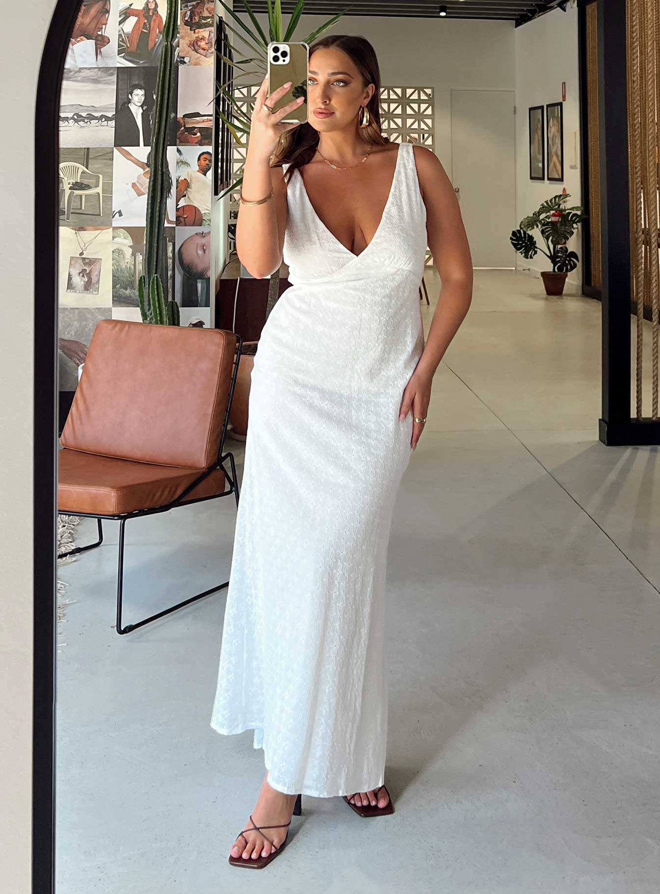 Nellie Maxi Dress White - luluinthesky