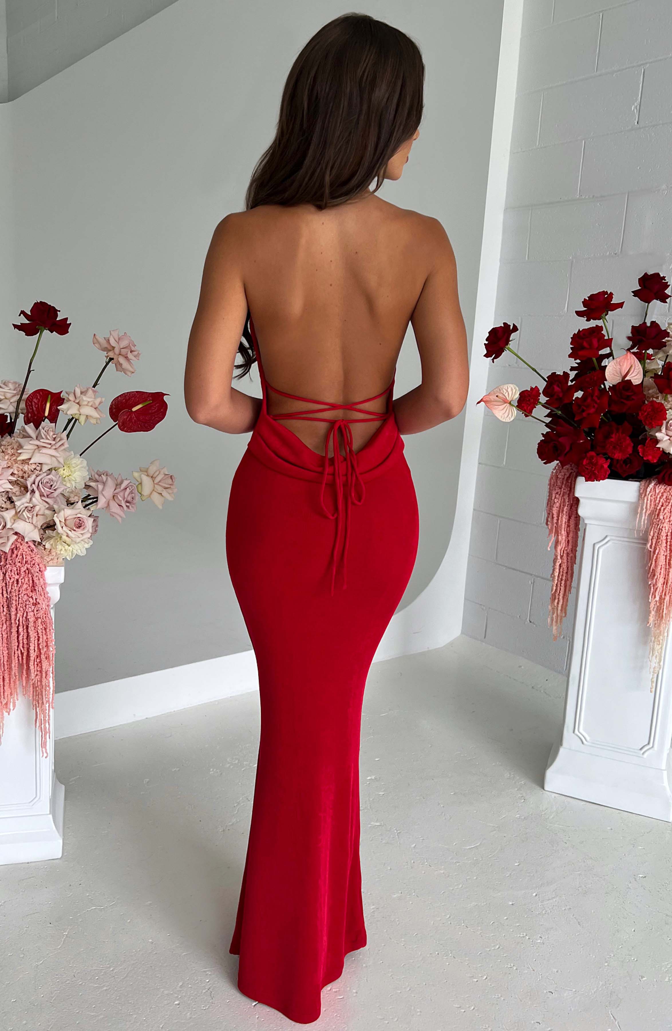 Talisa Maxi Dress - Red - luluinthesky