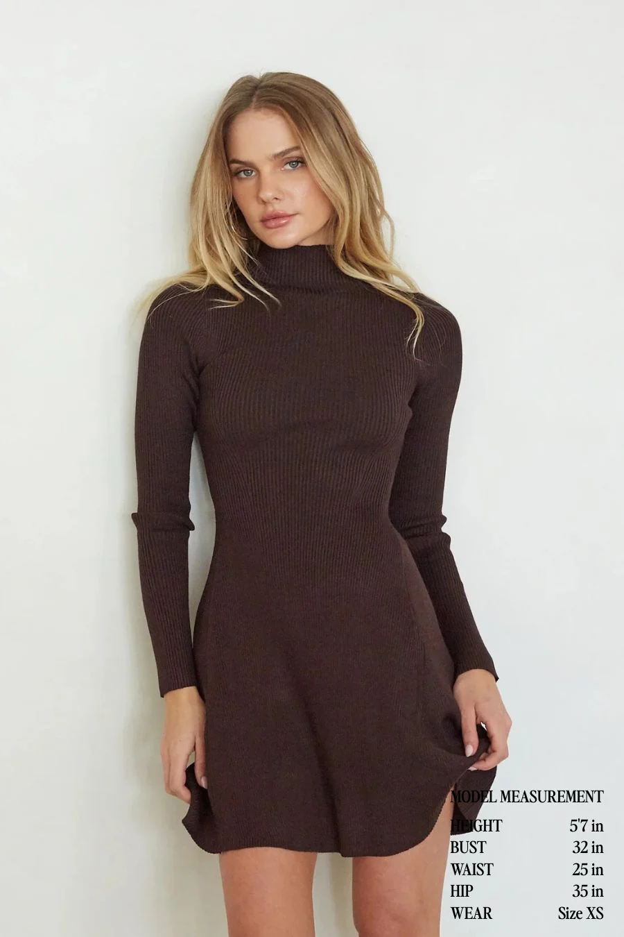 Millie Knit Turtleneck Mini Dress - luluinthesky
