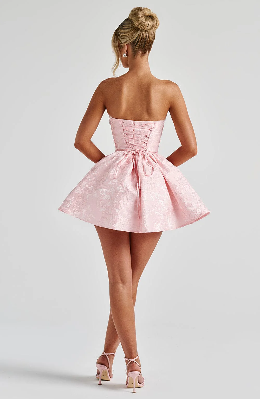 Salome Mini Dress - Blush - luluinthesky