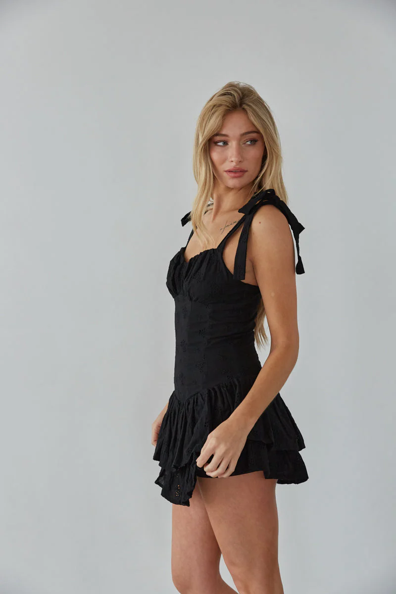 Sabrina Eyelet Lace Romper - luluinthesky