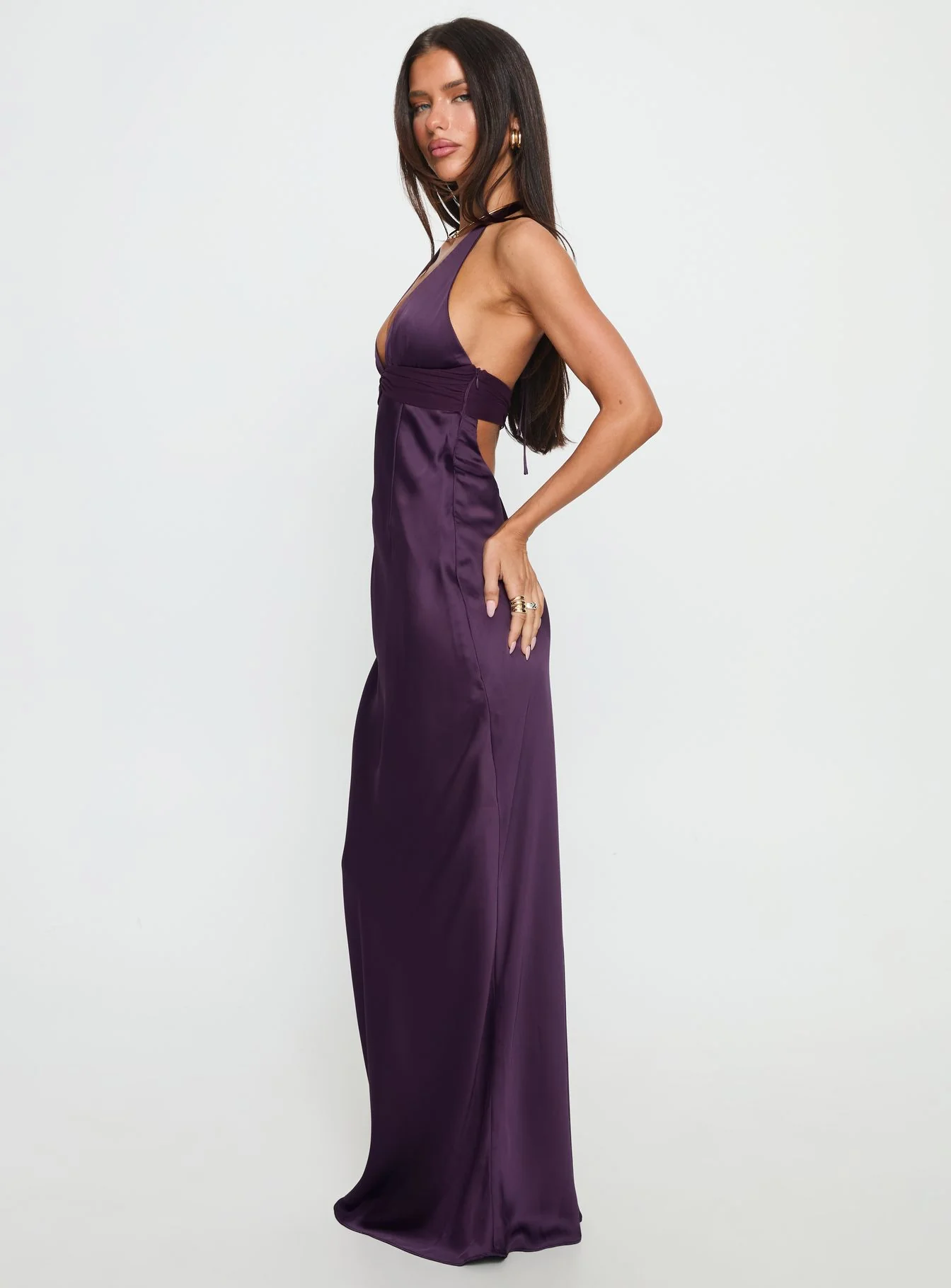 Odyssa Halter Maxi Dress Purple - luluinthesky